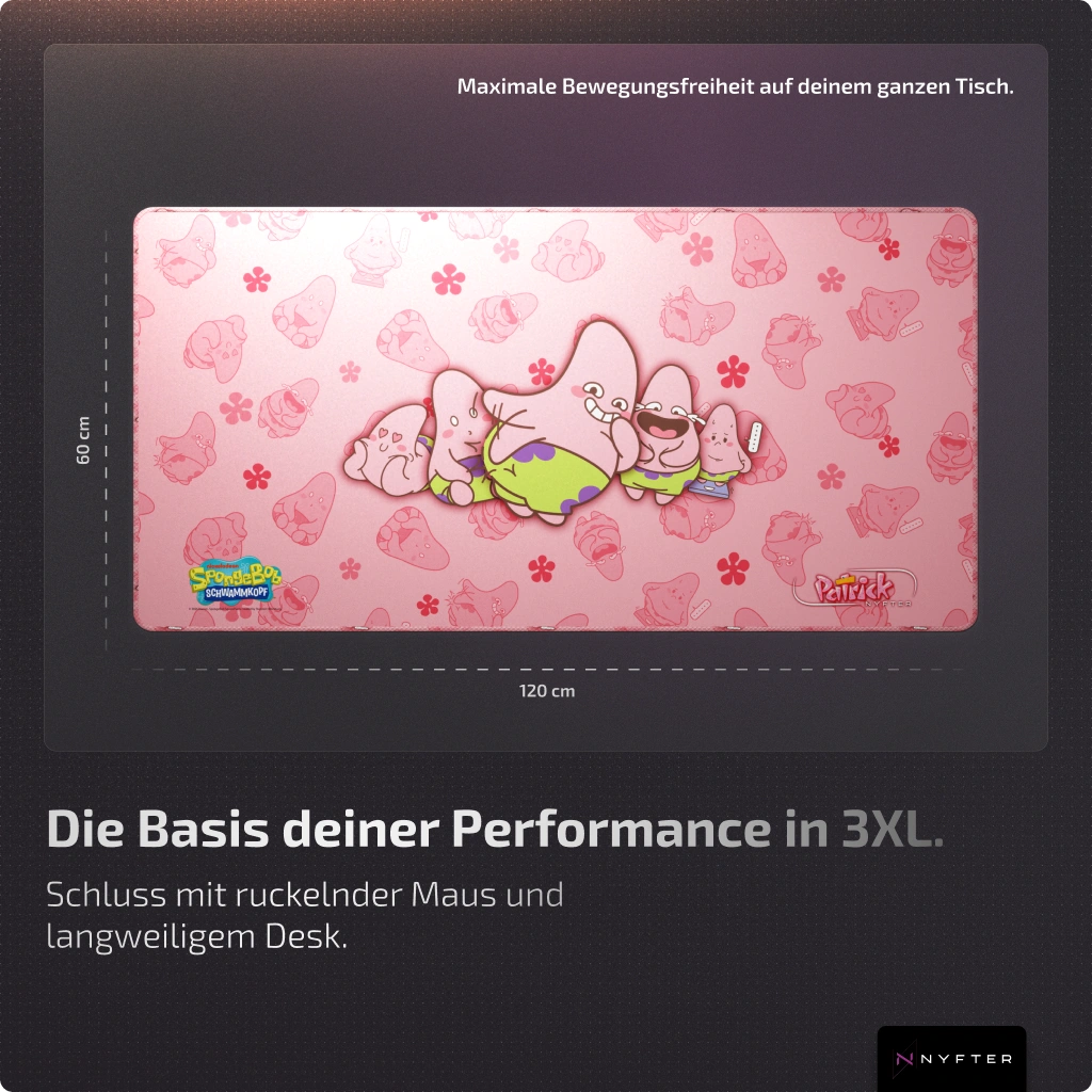 Nyfpad 3XL Premium Gaming Mousepad - "Patrick QMOJI"