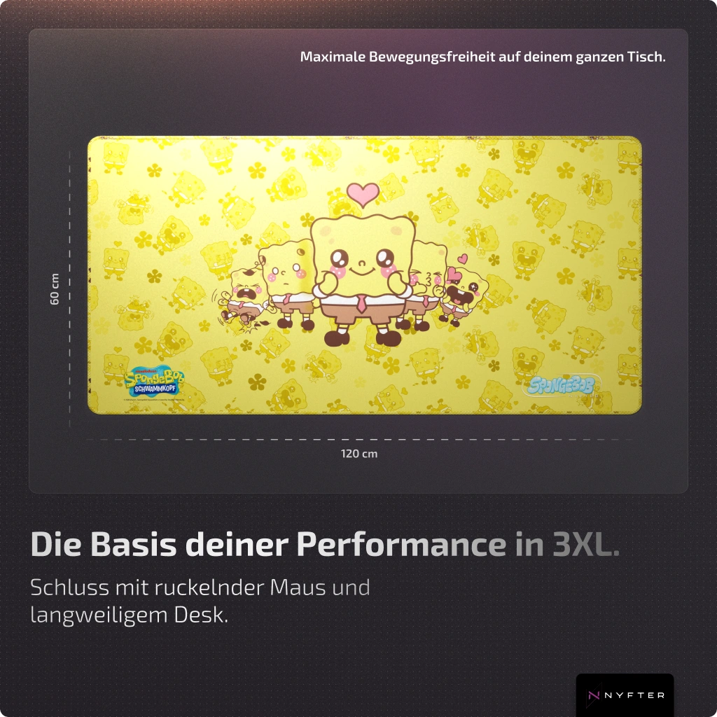 Nyfpad 3XL Premium Gaming Mousepad - "Spongebob QMOJI"