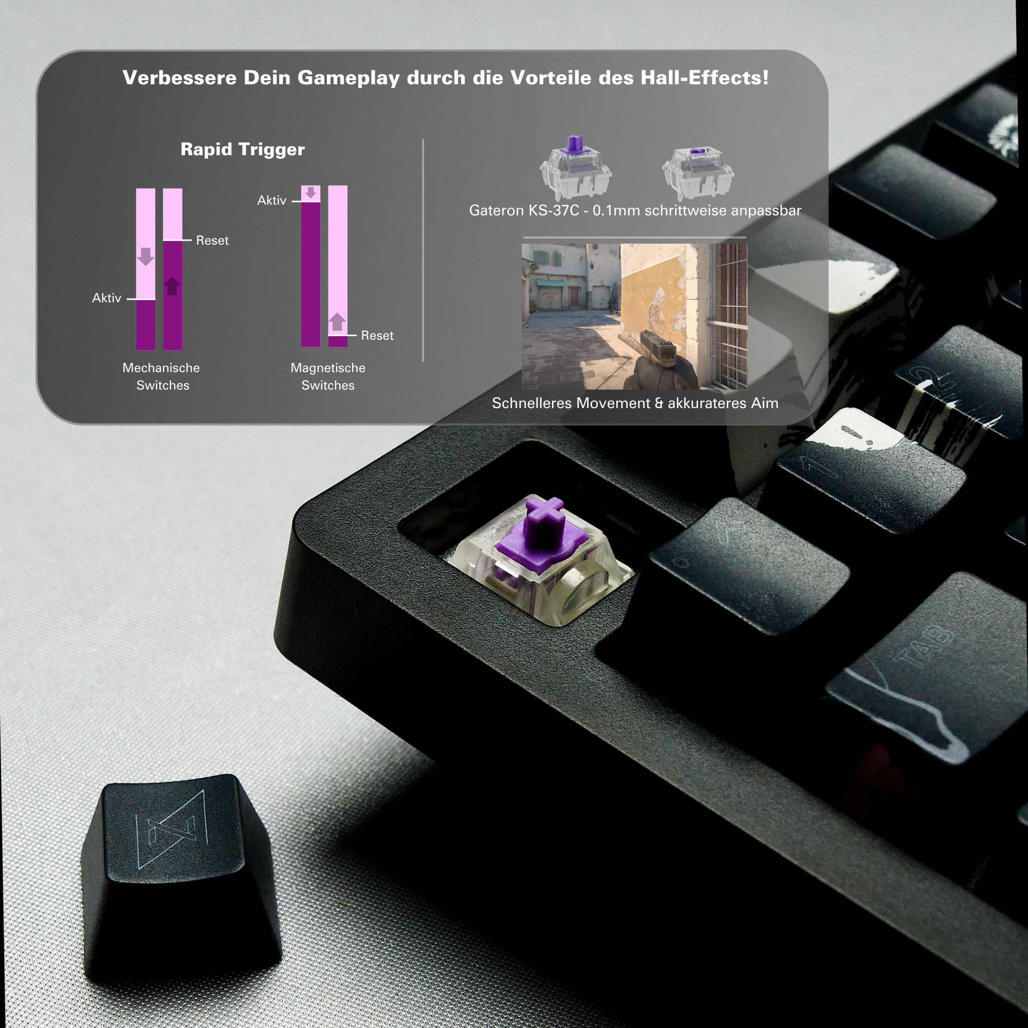 Nyfter® Wireless Hall Effect Tastatur Nyfboard HE 82K 2.0