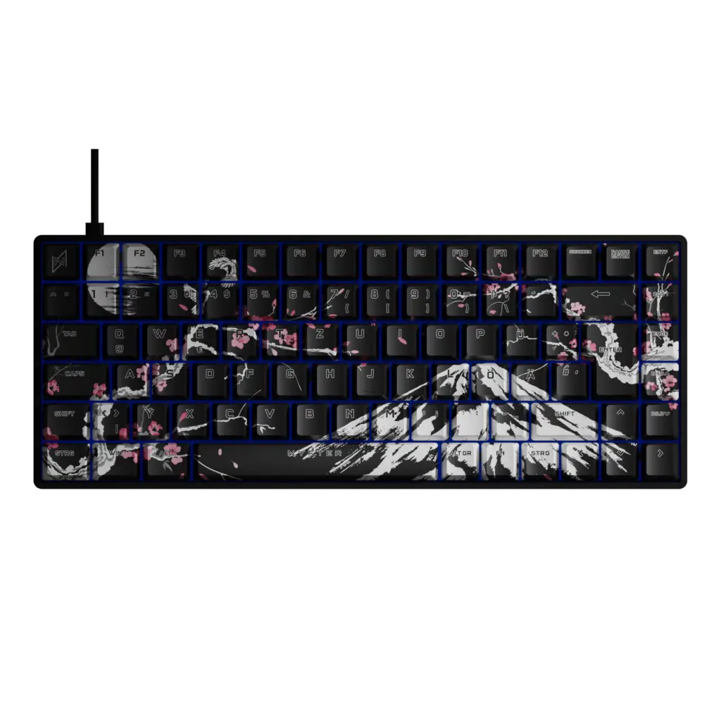 Nyfboard Gen2 75% Black mit PBT Sublimation Keycaps Sakura Black