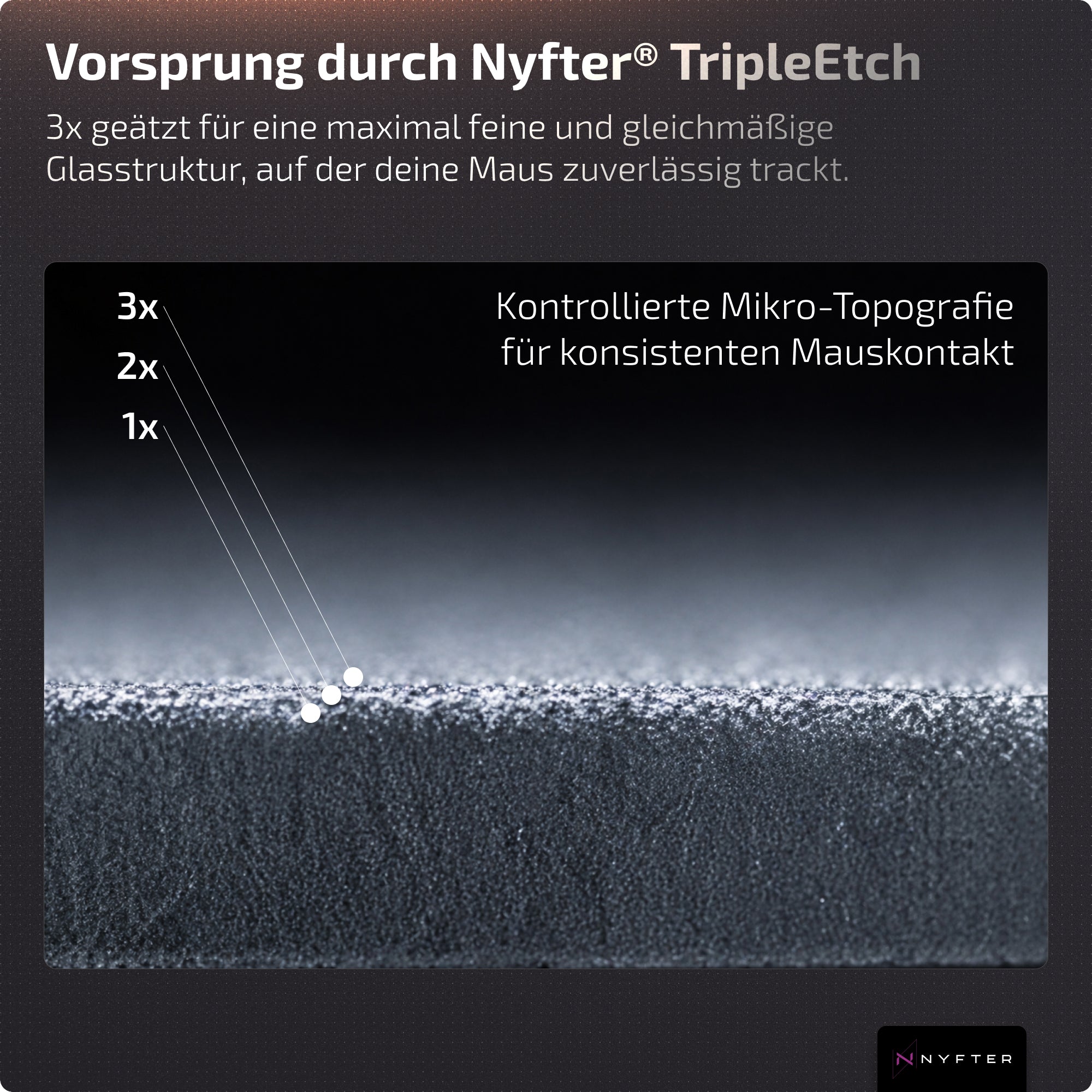 Nyfter Nyf® G1 Limited Glas Mousepad Hidden Backstab