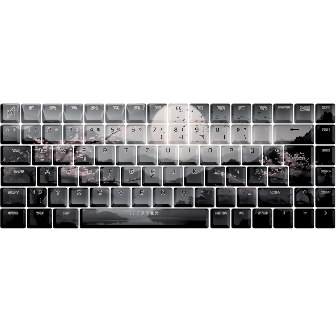 Nyfboard Gen2 75% Black mit PBT Sublimation Keycaps Sakura v3