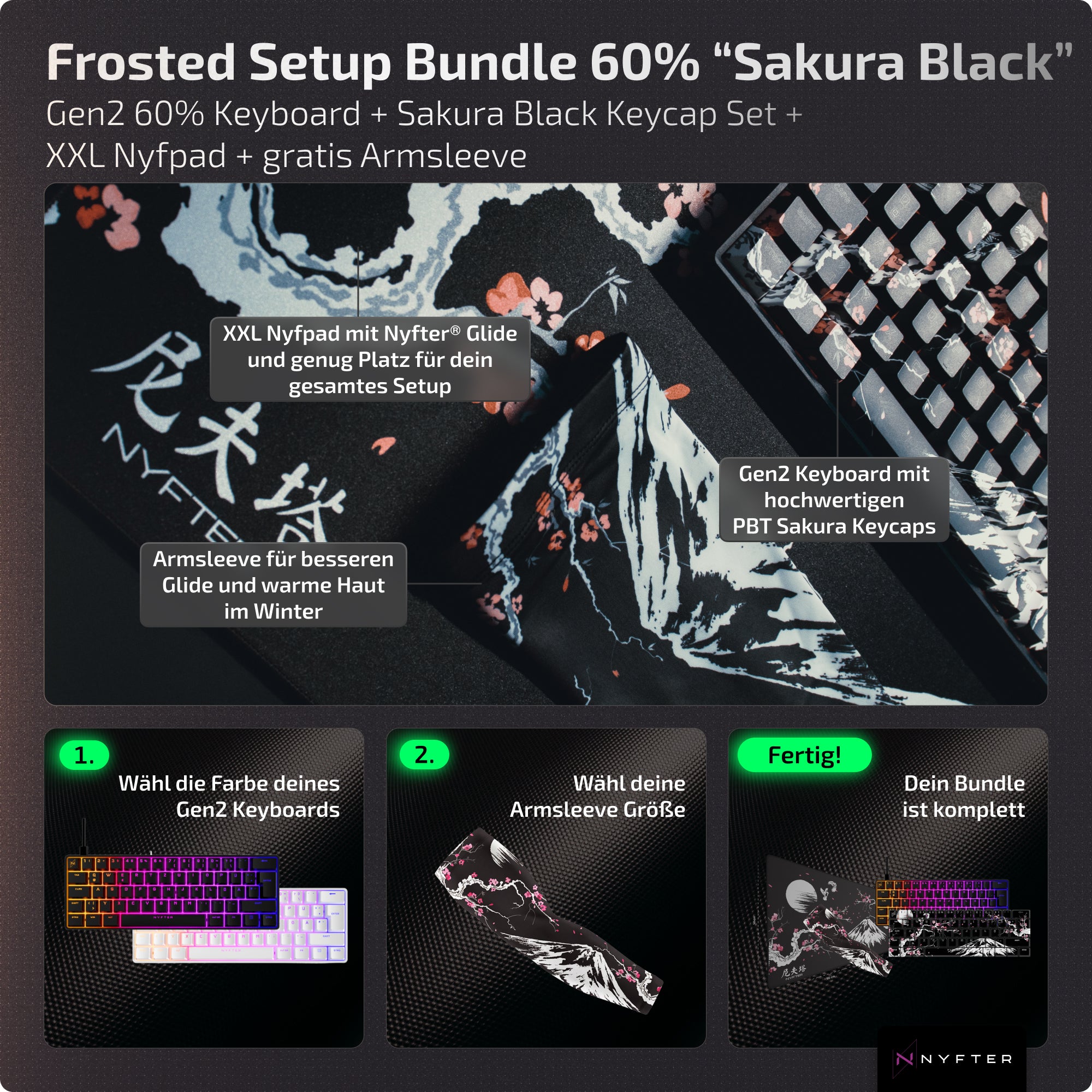 Frosted Setup Bundle 60% “Sakura Black”