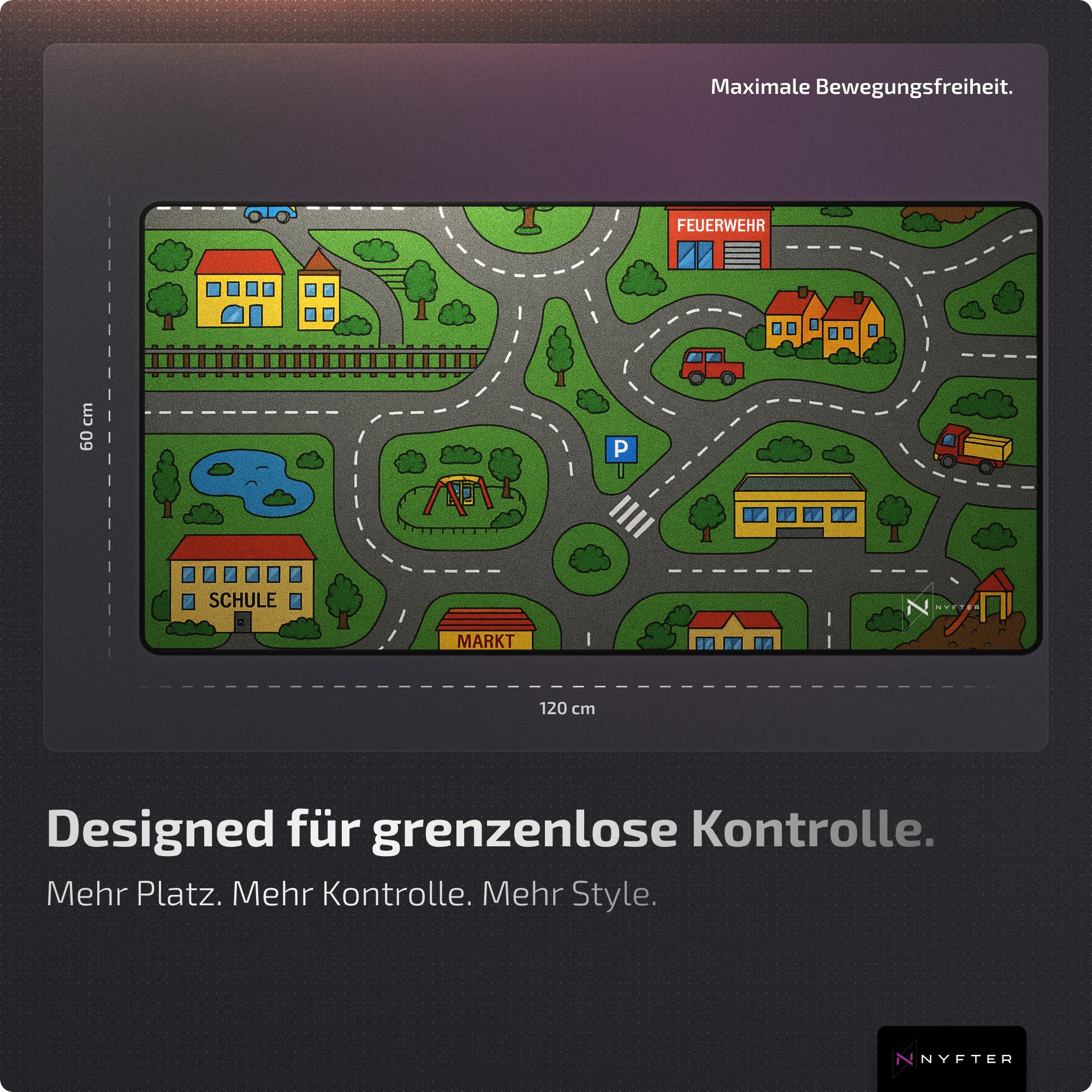 Nyfpad 3XL Autoteppich Premium Gaming Mousepad