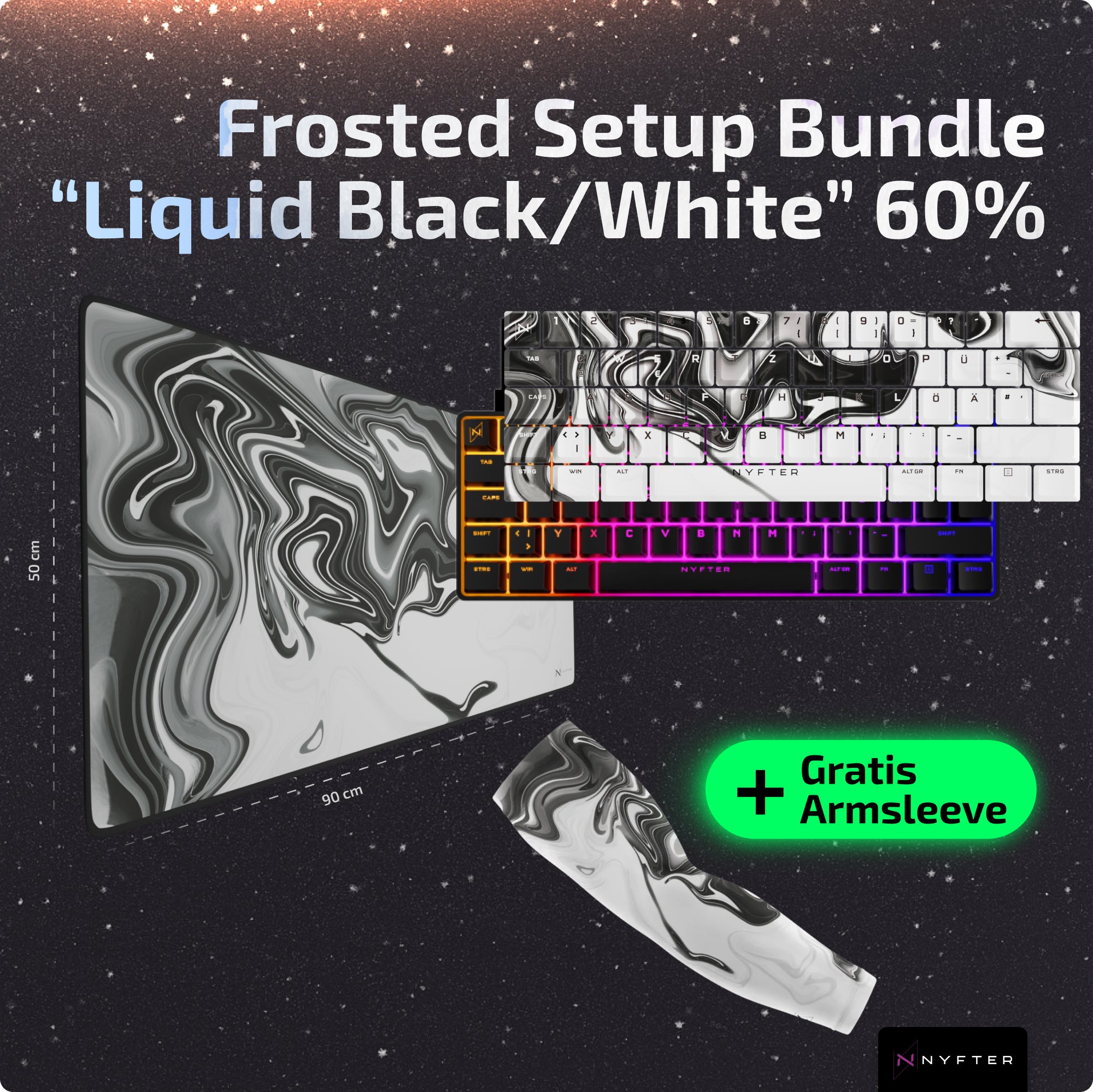 Frosted Setup Bundle 60% “Liquid Black/White”