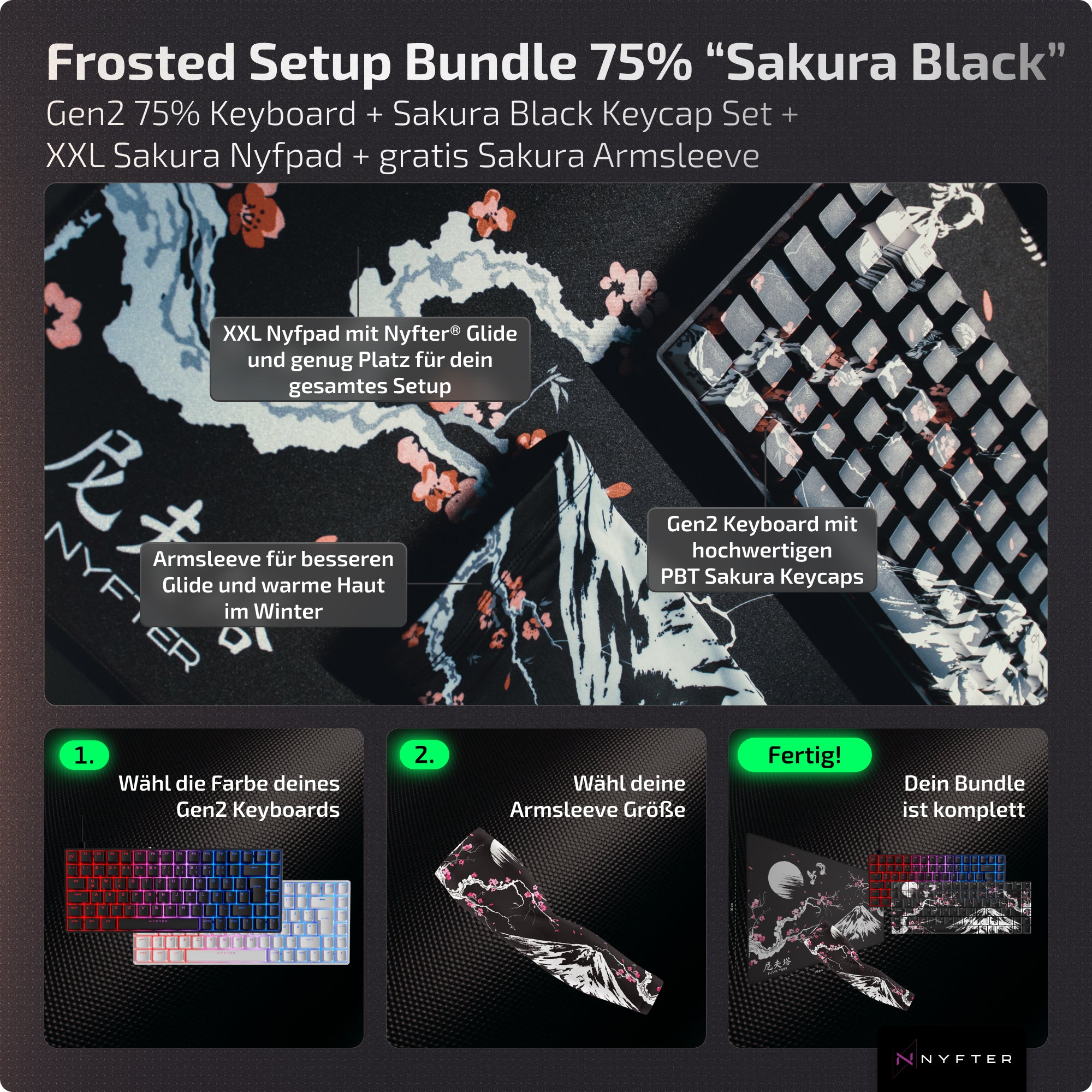 Frosted Setup Bundle 75% “Sakura Black”