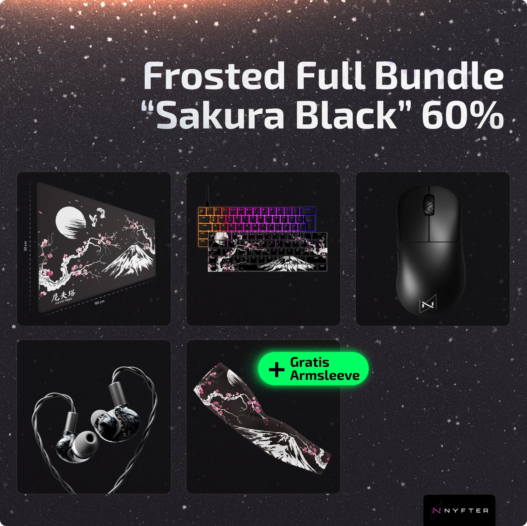 Frosted Full Bundle 60% "Sakura Black"