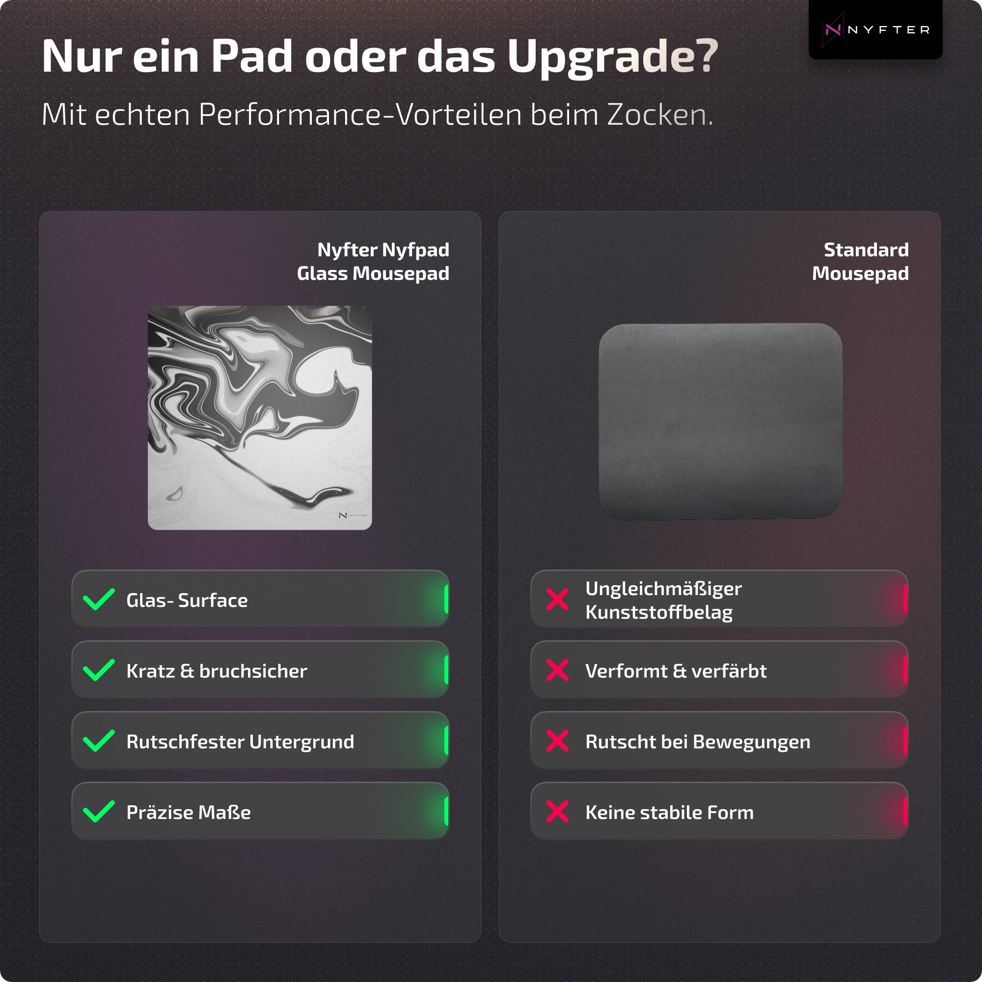 Nyfter Nyf® Glass Mousepad