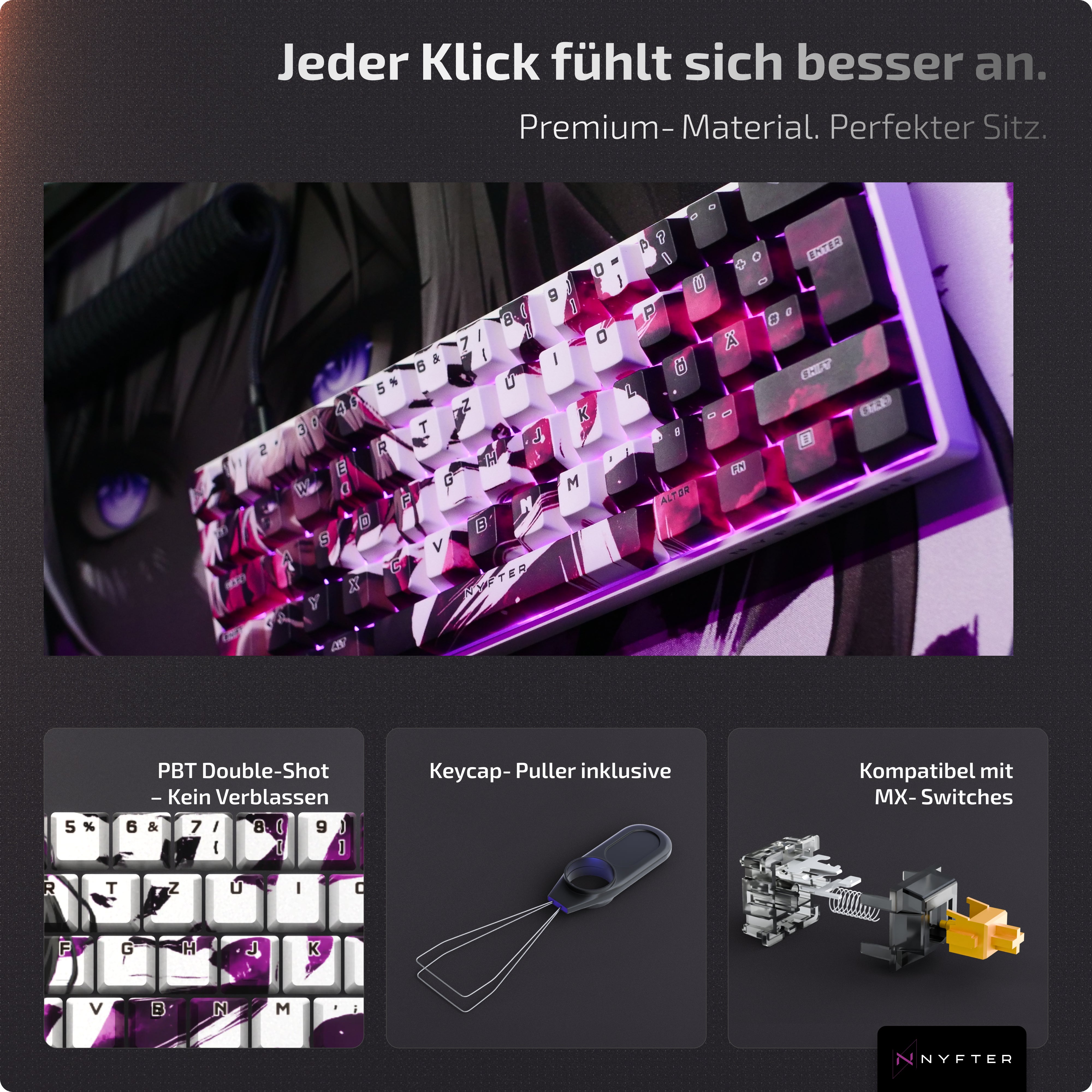 "Nyra - Fog of War" 60% Hall-Effect Keyboard