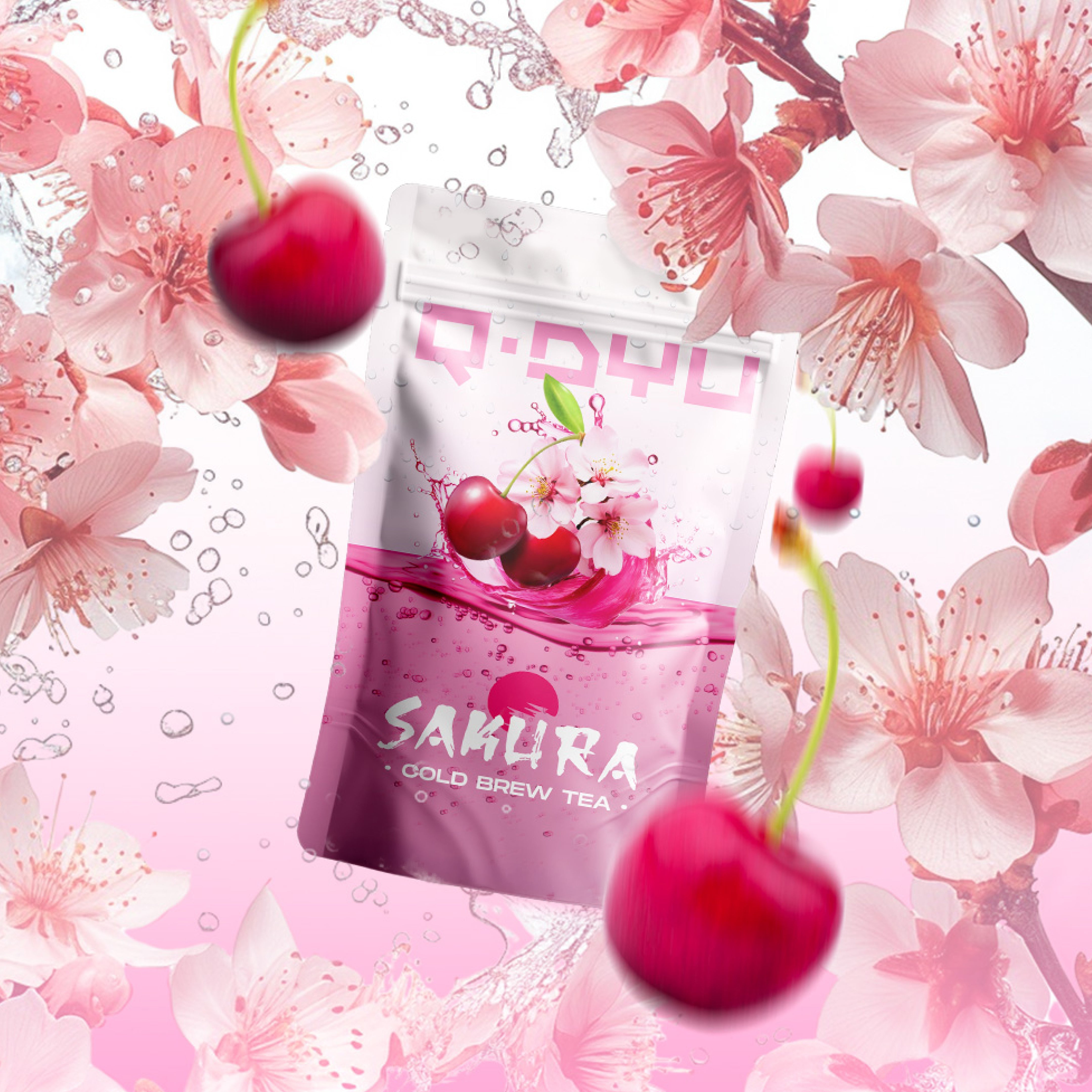 Thé infusé à froid Q-Dyu « Cerise Sakura » Q-Dyu® par Nyfter®