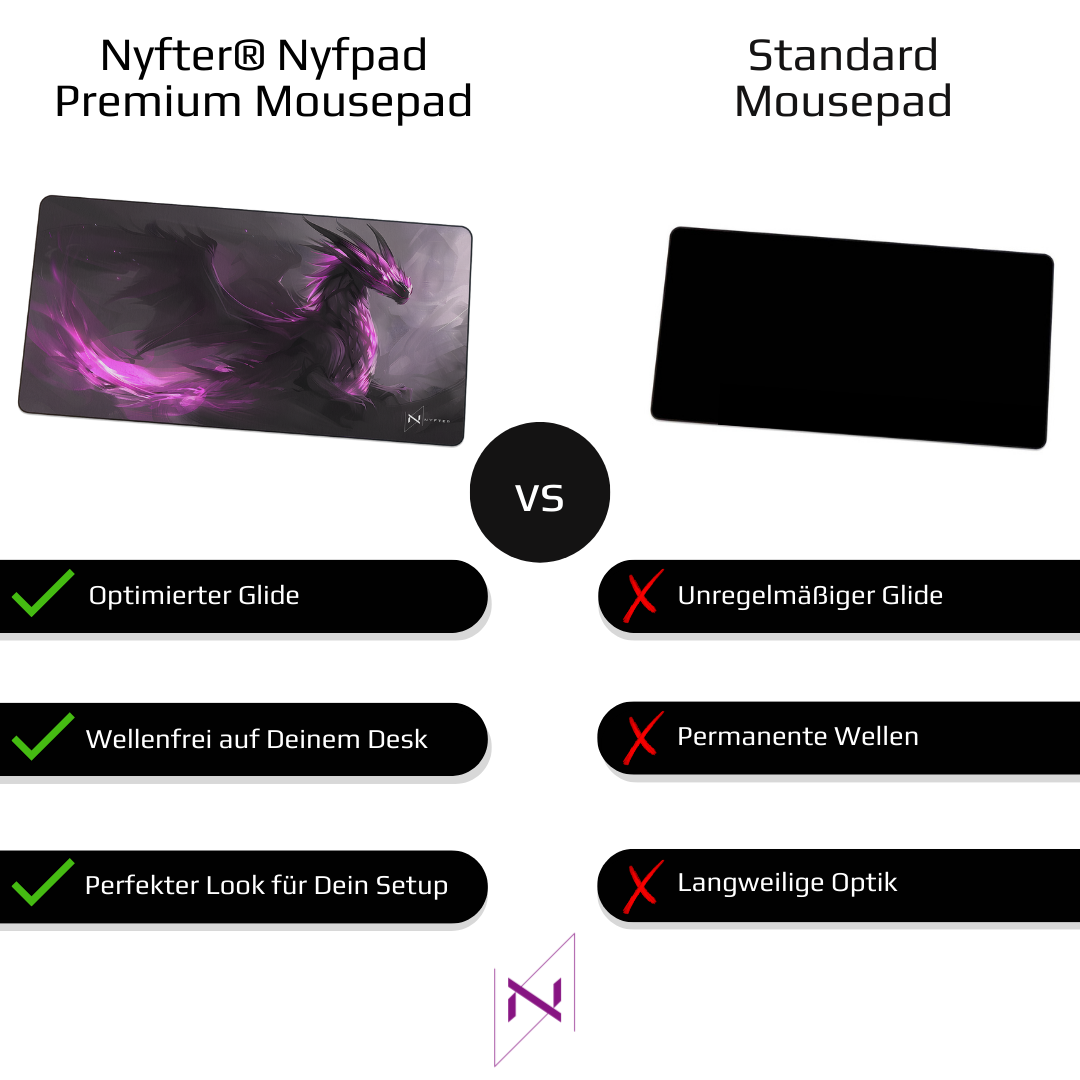 Tapis de souris de jeu Nyfpad 3XL Pink Dragon Premium