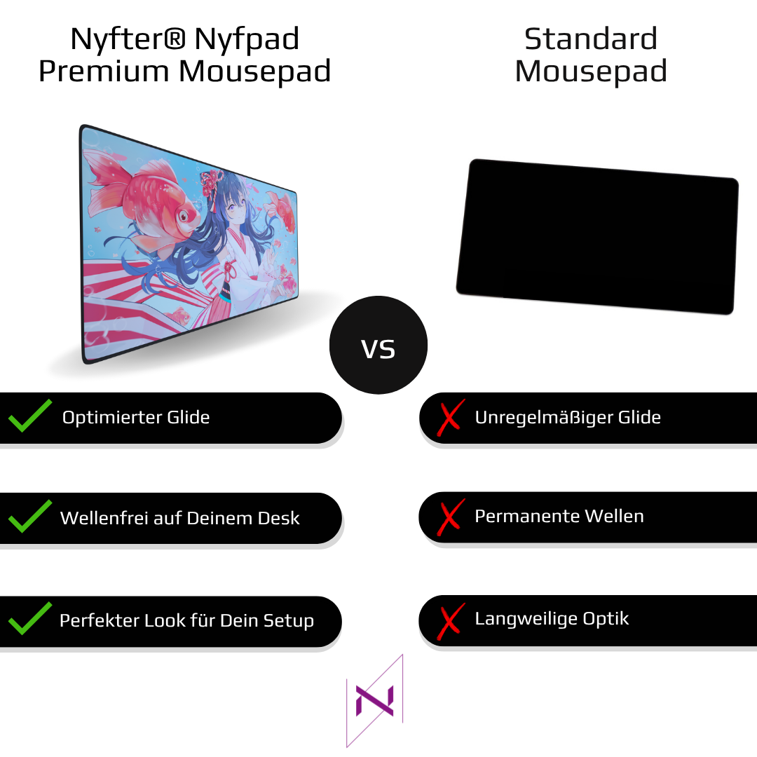 Nyfpad XXL "Mizu no Yume" by Arisa_Draws Premium Gaming Mousepad