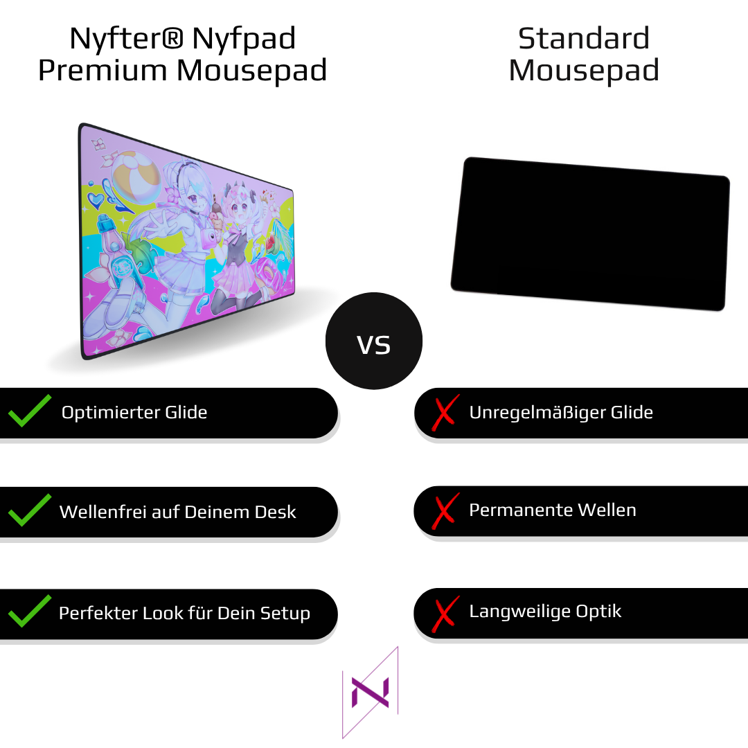 Tapis de souris gaming premium Nyfpad XXL « DoKomi 25 » de TacToki