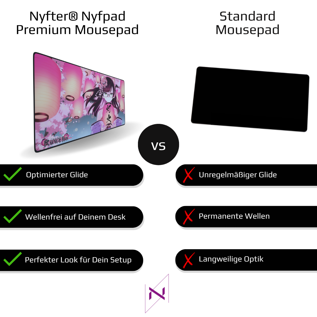 Nyfpad XXL "Tomoshibi" by Runeko Premium Gaming Mousepad