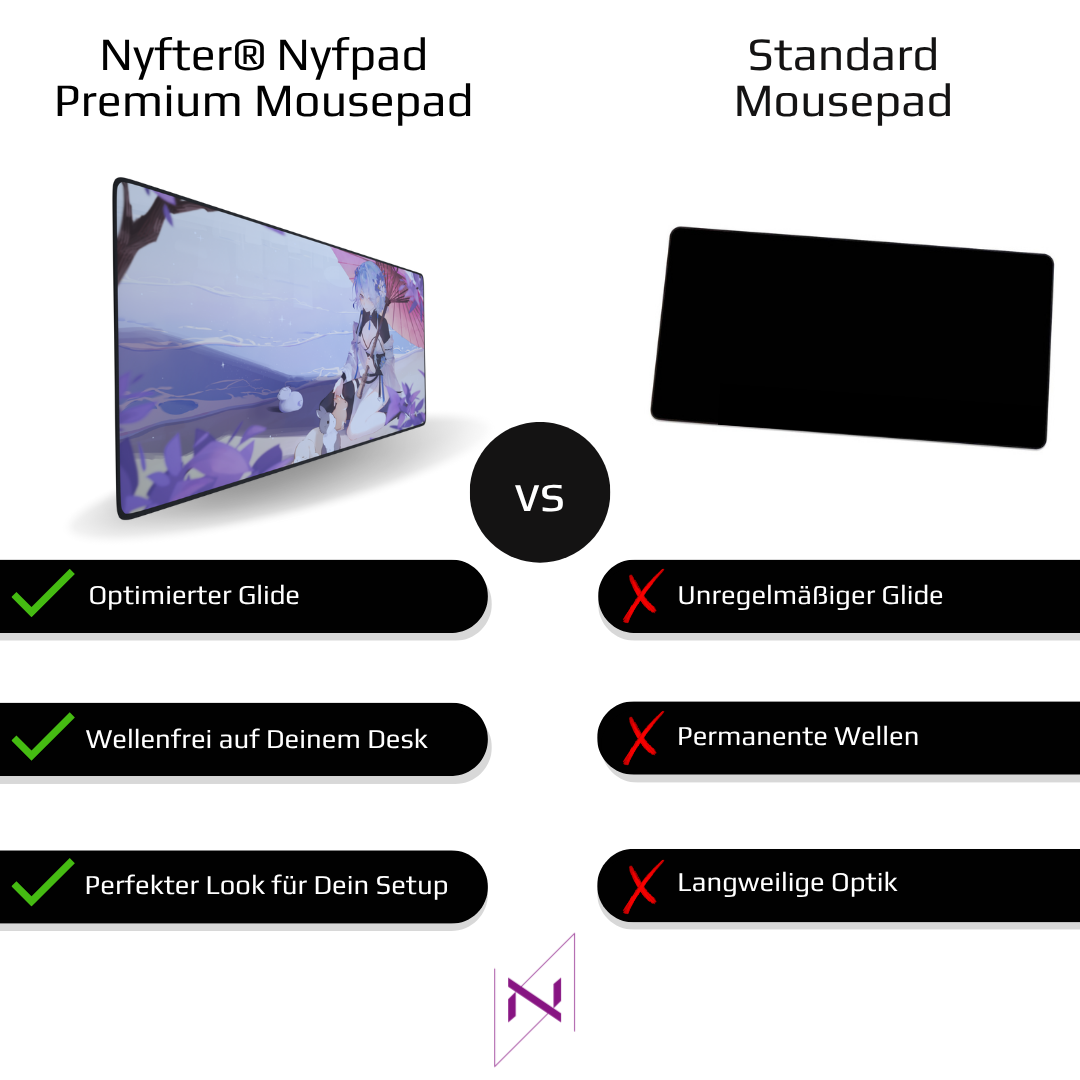 Tapis de souris gaming premium Nyfpad XXL « Usagi » de Yenaiiru