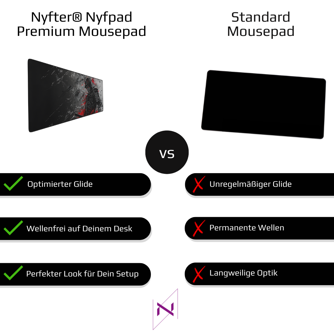 Nyfpad XXL Red Samurai Premium Gaming Mousepad