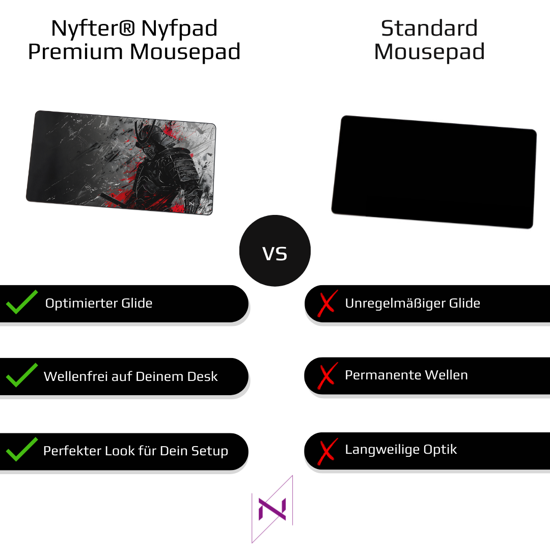 Nyfpad 3XL Red Samurai Premium Gaming Mousepad