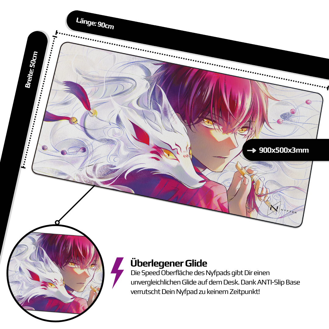 Nyfpad XXL "Kitsune" Premium Gaming Mousepad