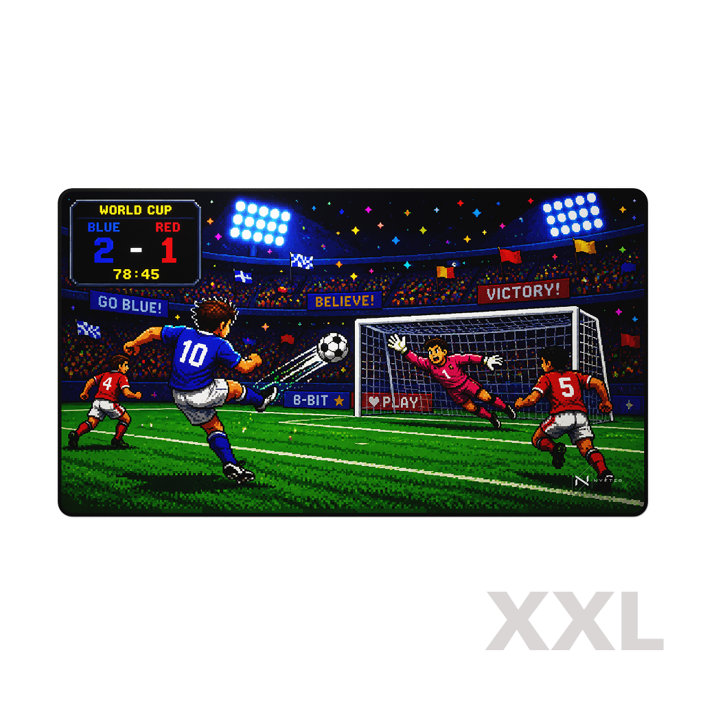 Nyfpad XXL "8bit Fußball" Premium Gaming Mousepad