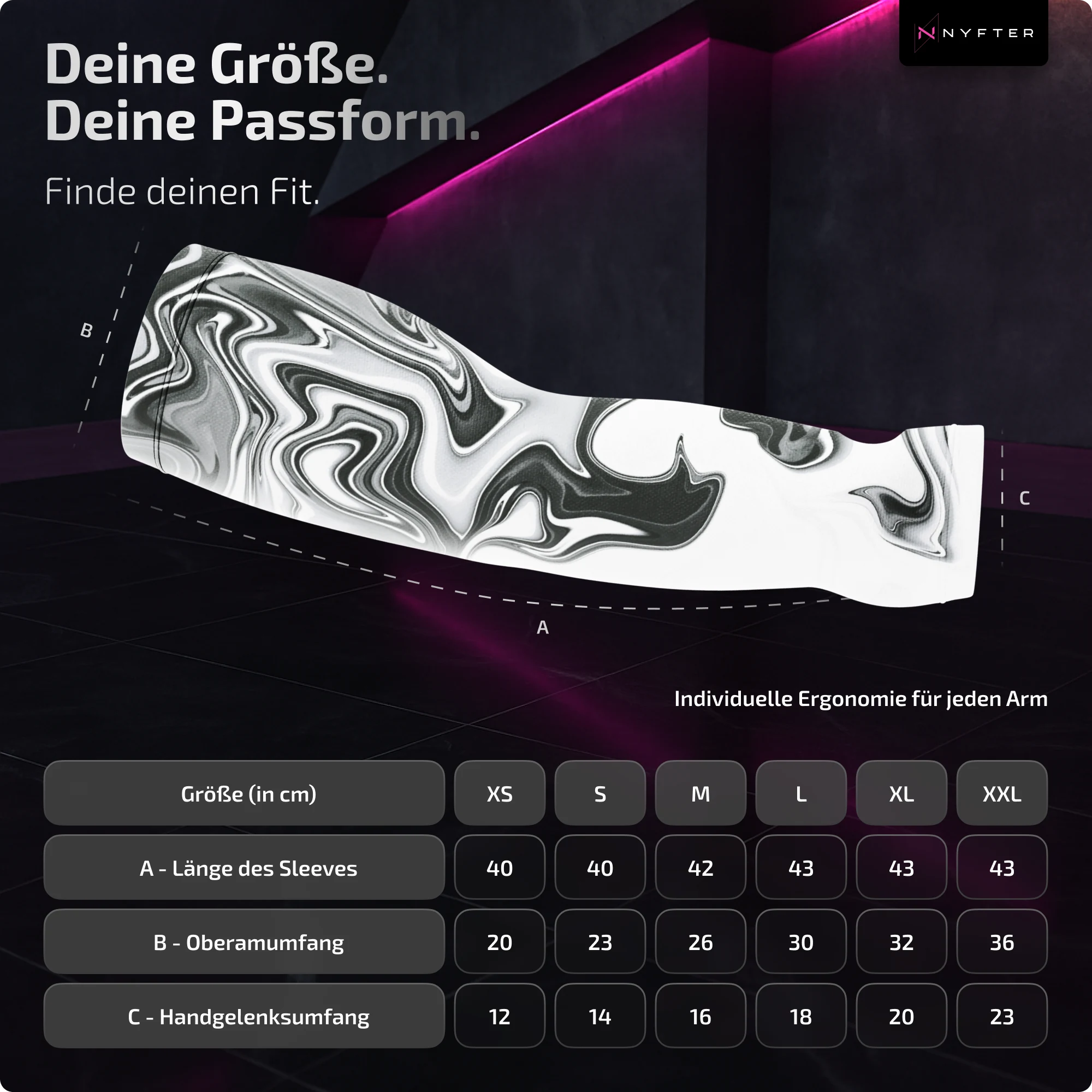 Nyfter® Gaming Arm Sleeve Liquid - Handballen