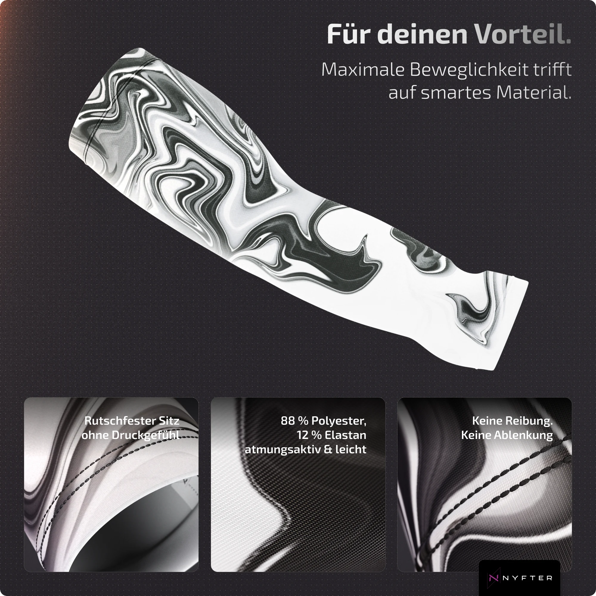 Nyfter® Gaming Arm Sleeve Liquid - Handballen