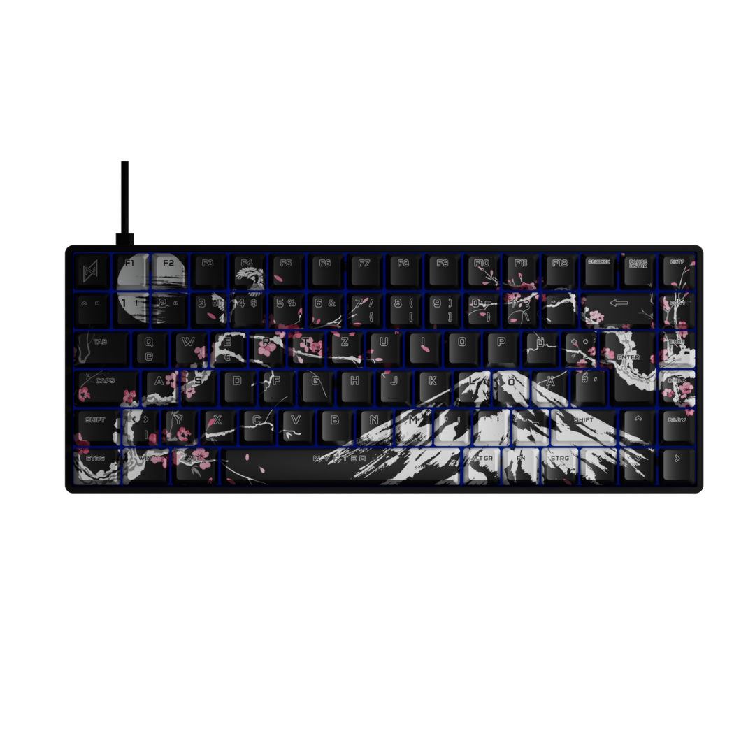 Nyfboard Gen2 75 % noir avec capuchons de touches à sublimation PBT Sakura Black