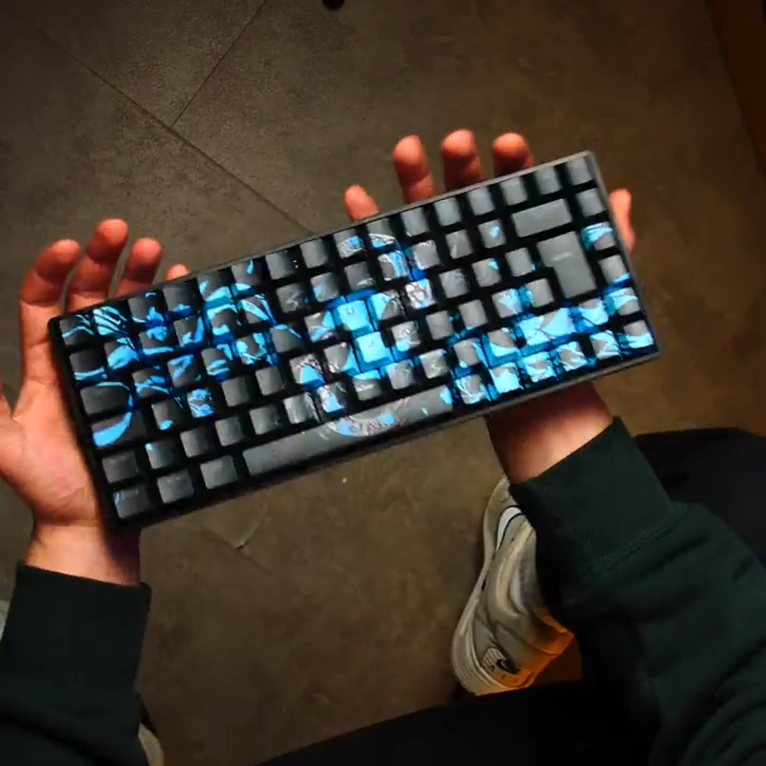 Clavier Nyfboard Gen2 60 % avec touches PBT sublimées Koi Blossom