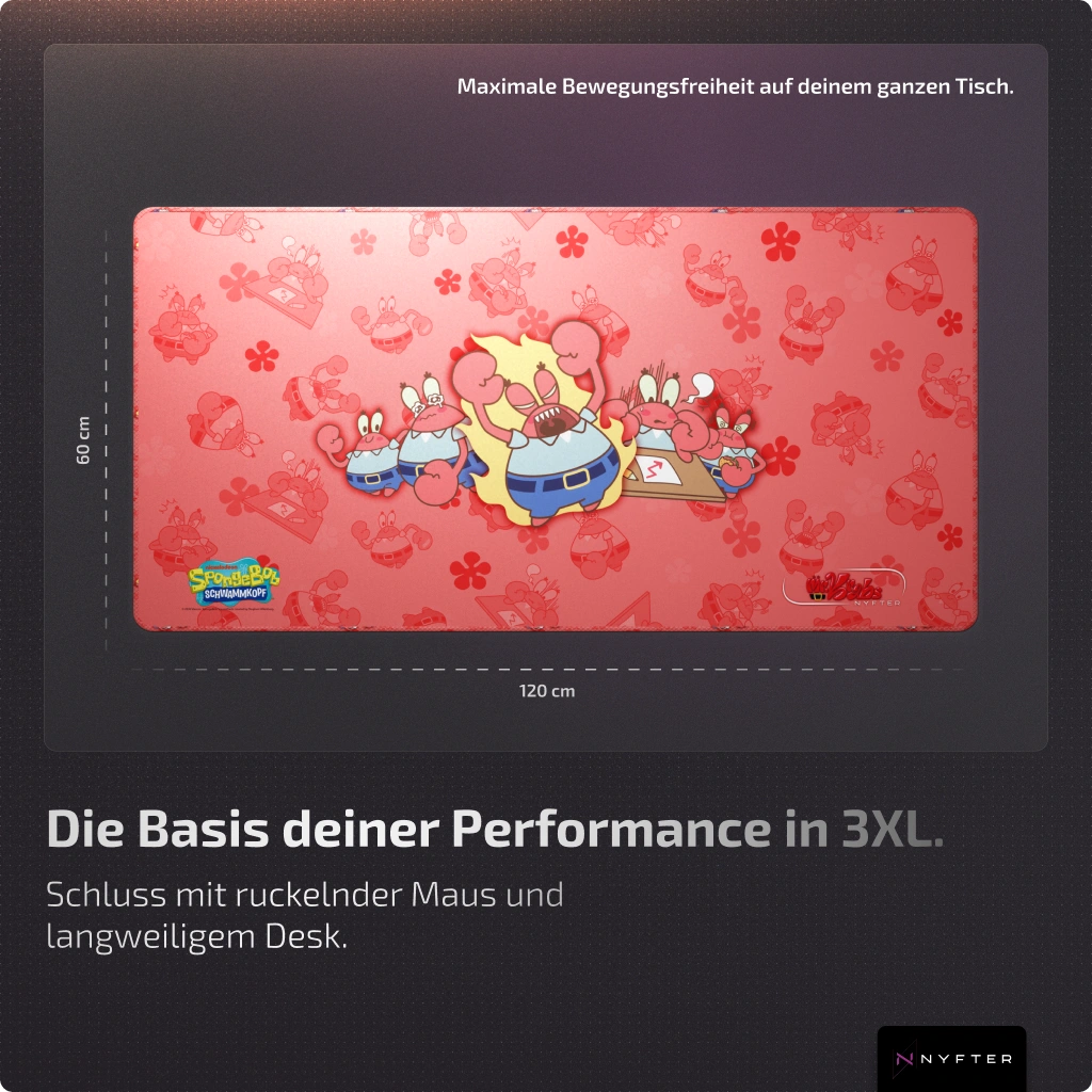 Nyfpad 3XL Premium Gaming Mousepad - "Mr. Krabs QMOJI"
