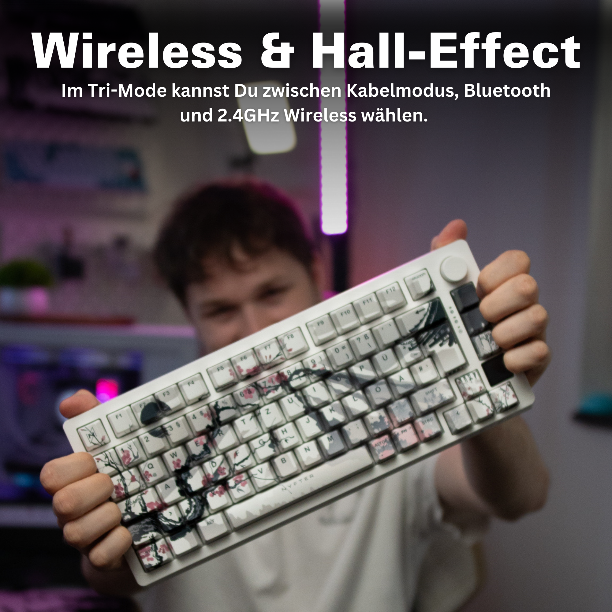 Nyfter® Wireless Hall Effect Tastatur Nyfboard HE
