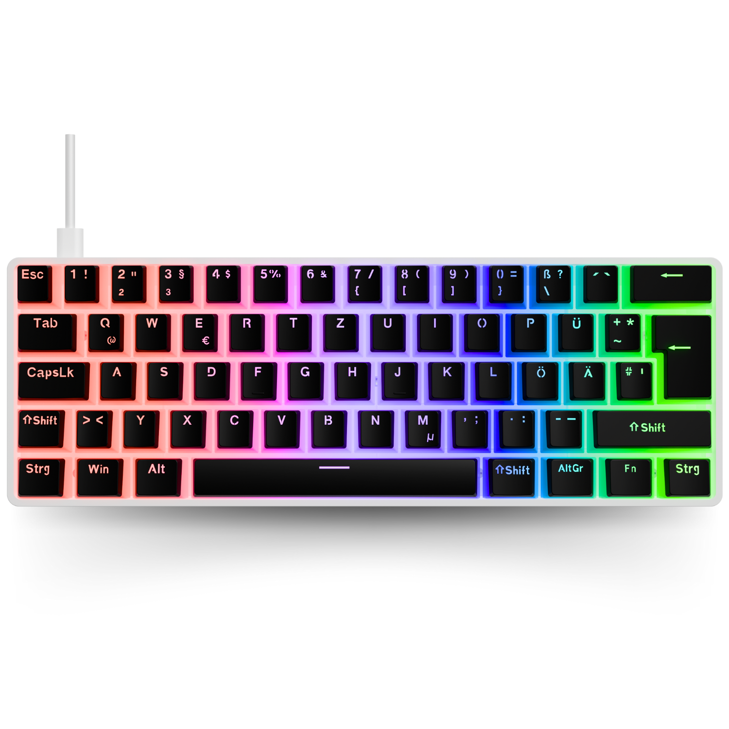 Nyfboard gen2 60% mit PBT Pudding Keycaps