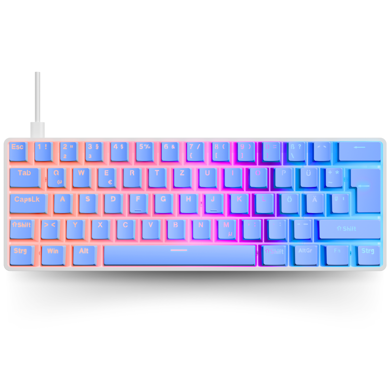 Nyfboard gen2 60% mit PBT Pudding Keycaps