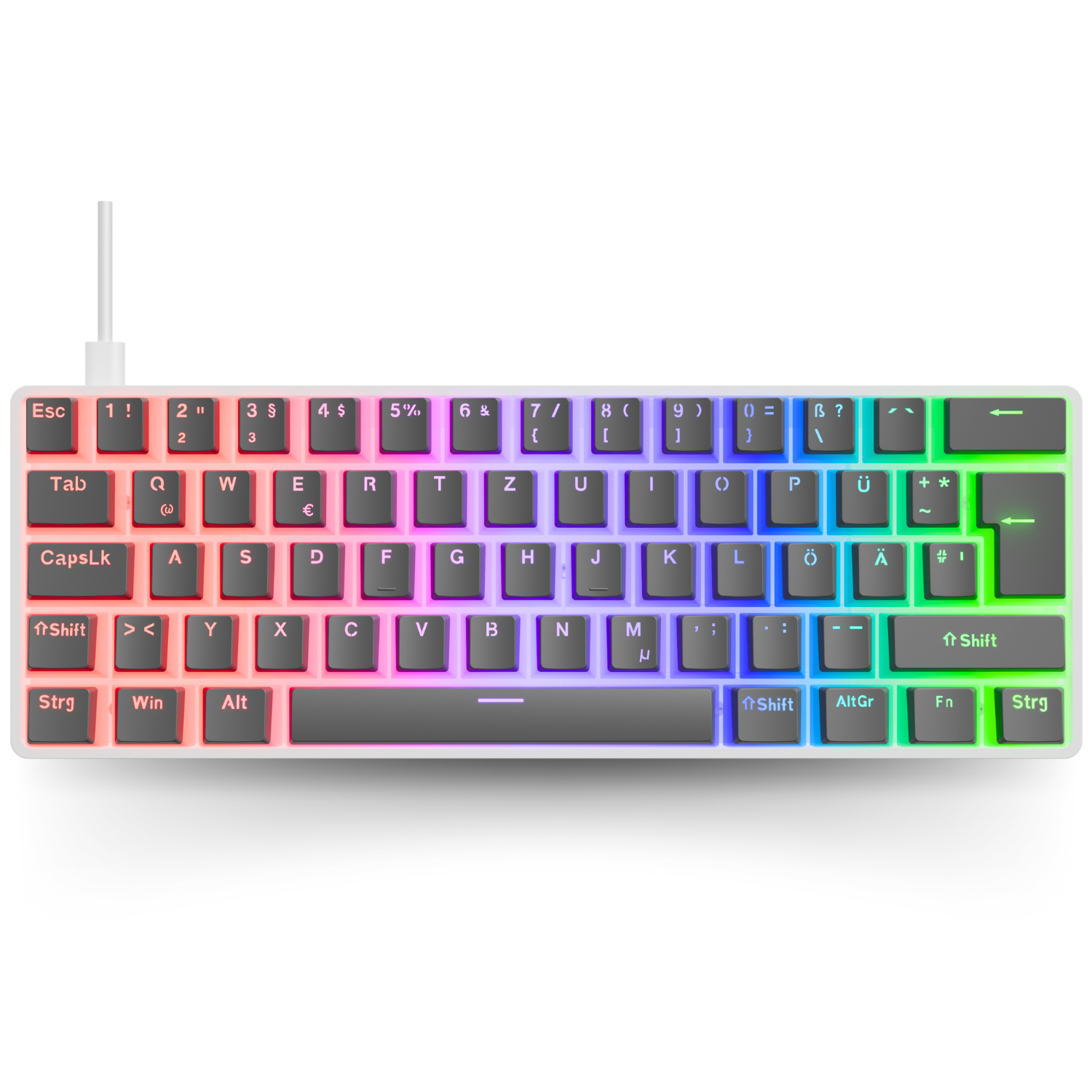 Nyfboard gen2 60% mit PBT Pudding Keycaps