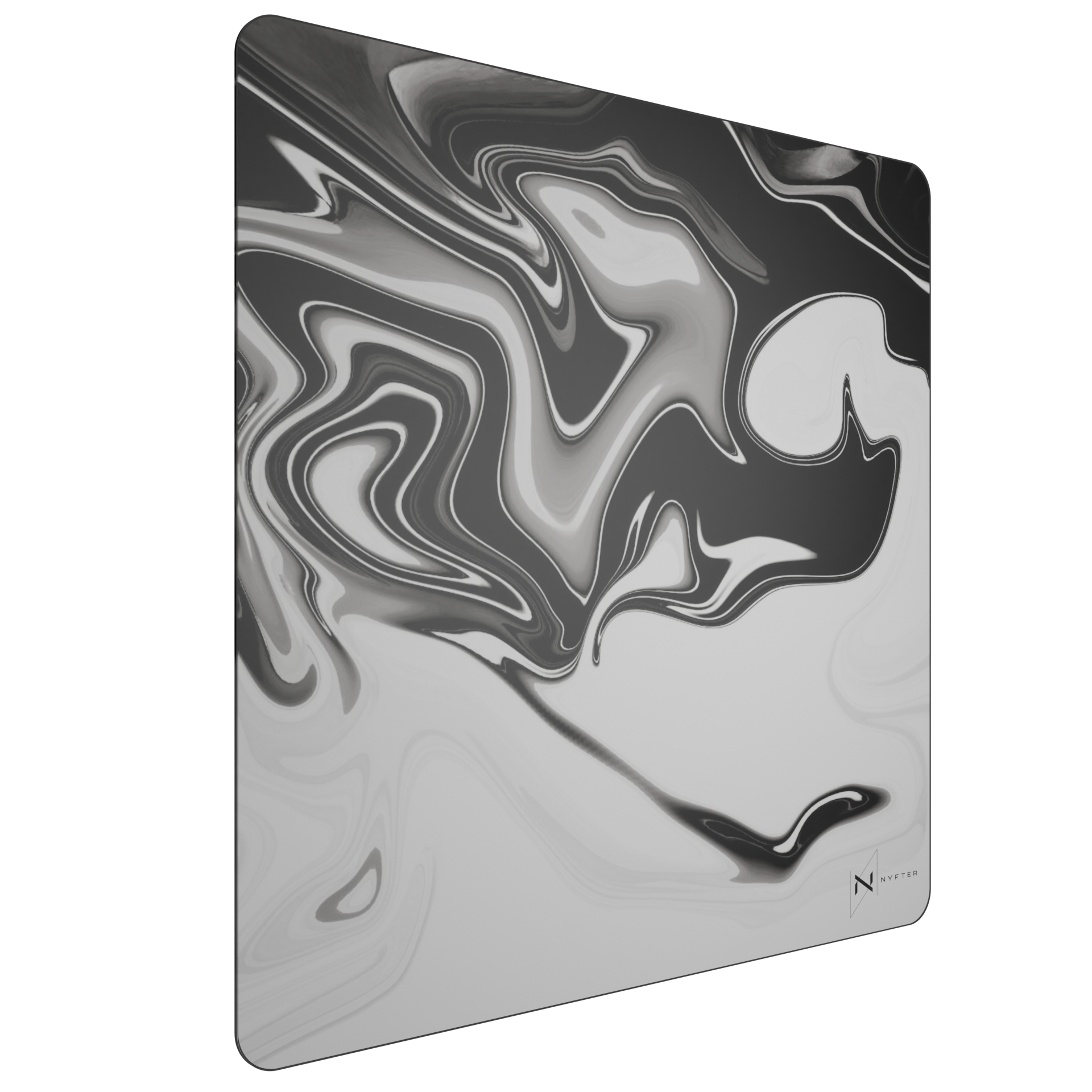 Nyfter Nyf® Glas Mousepad Liquid Black-White