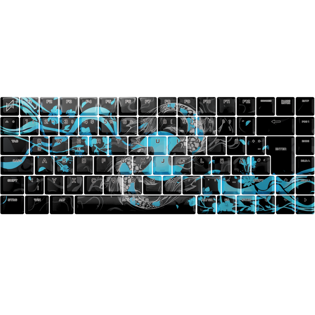 Clavier Nyfboard Gen2 75 % avec touches PBT sublimées Koi Blossom