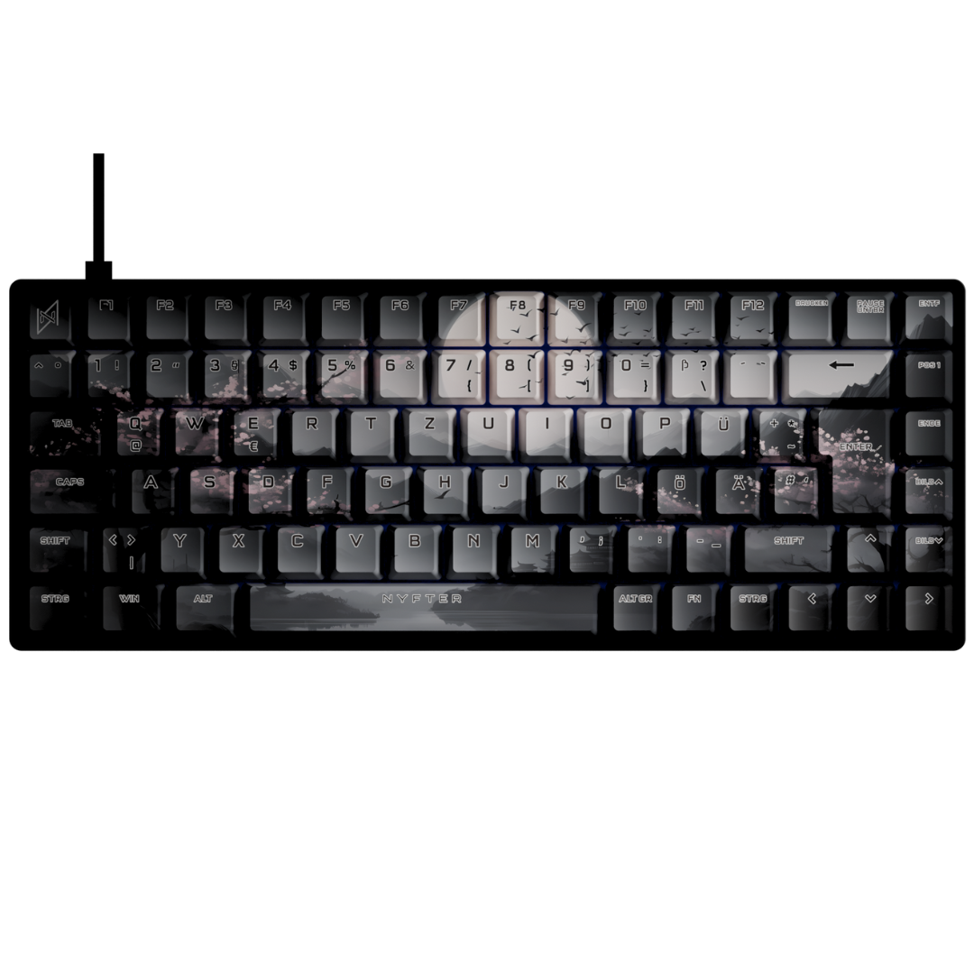 Nyfboard Gen2 75% Black mit PBT Sublimation Keycaps Sakura v3