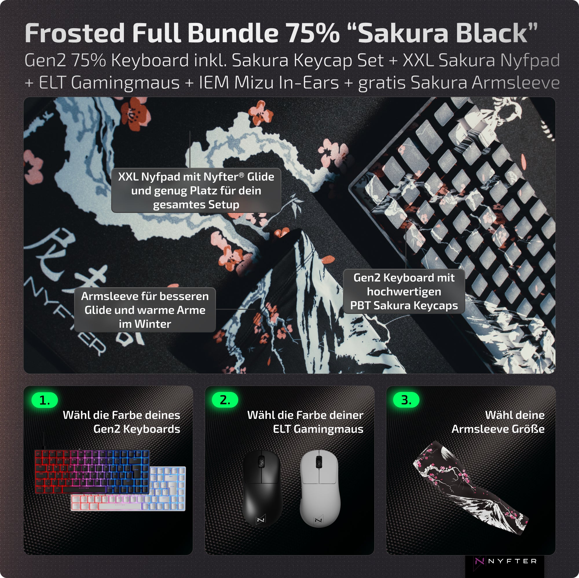 Frosted Full Bundle 75% "Sakura Black"