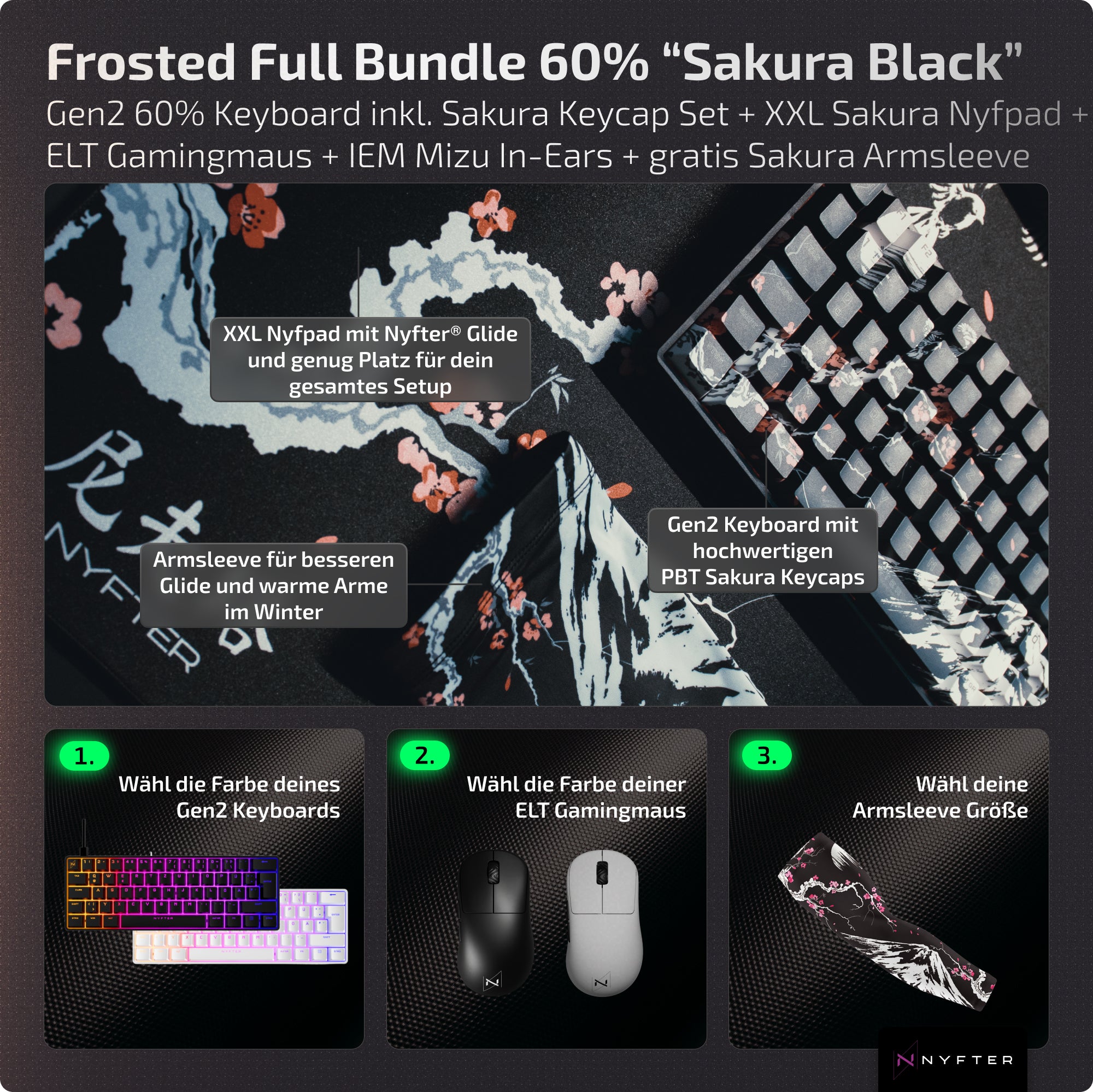 Frosted Full Bundle 60% "Sakura Black"