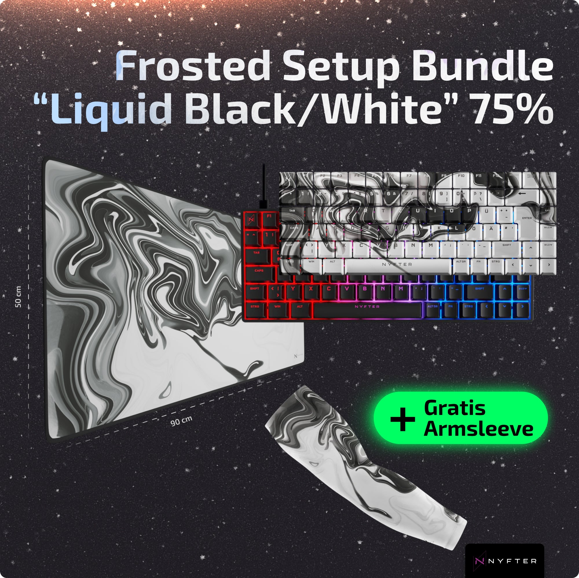 Frosted Setup Bundle 75% “Liquid Black/White”