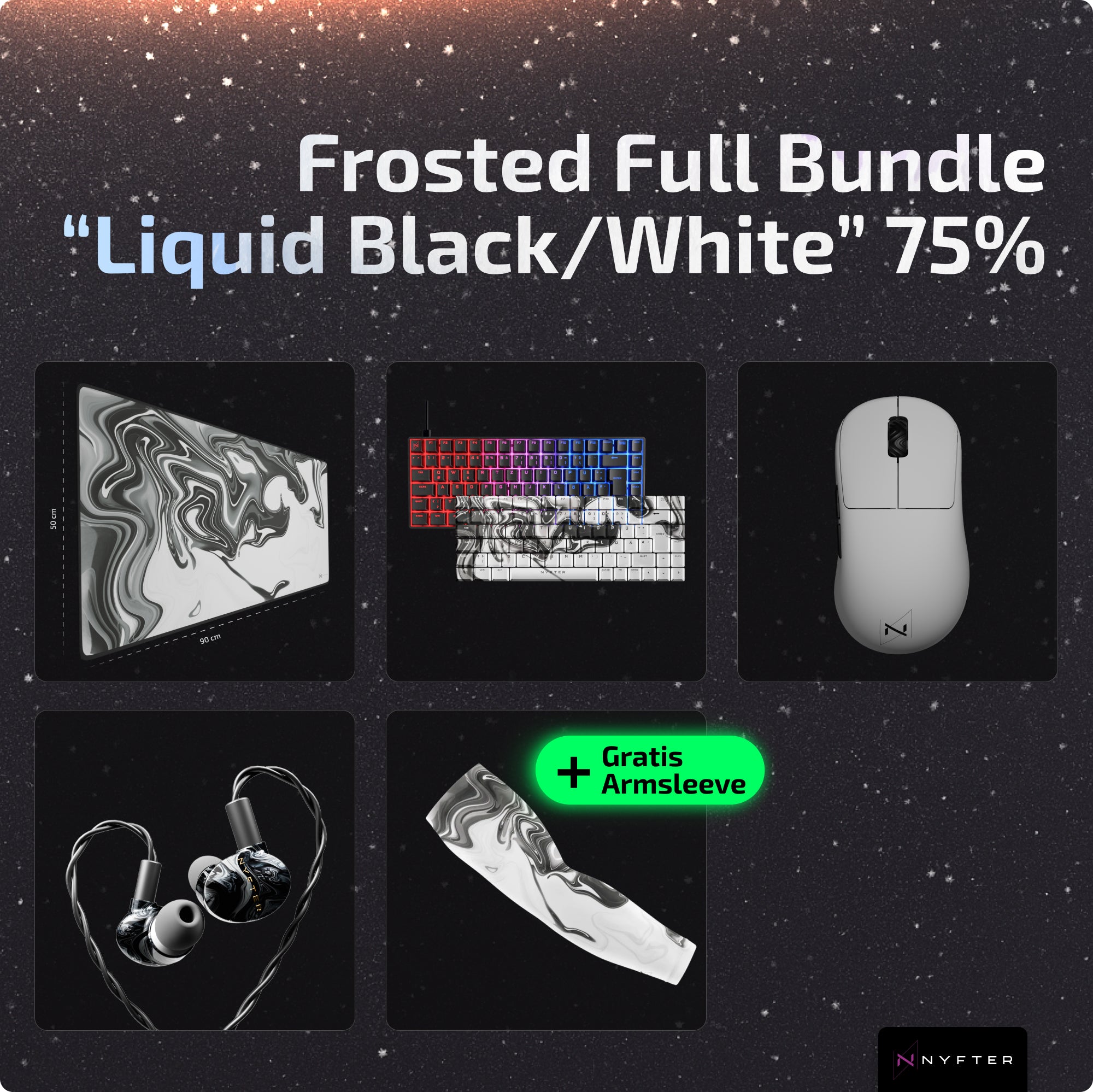 Frosted Full Bundle 75% "Liquid Black/White"