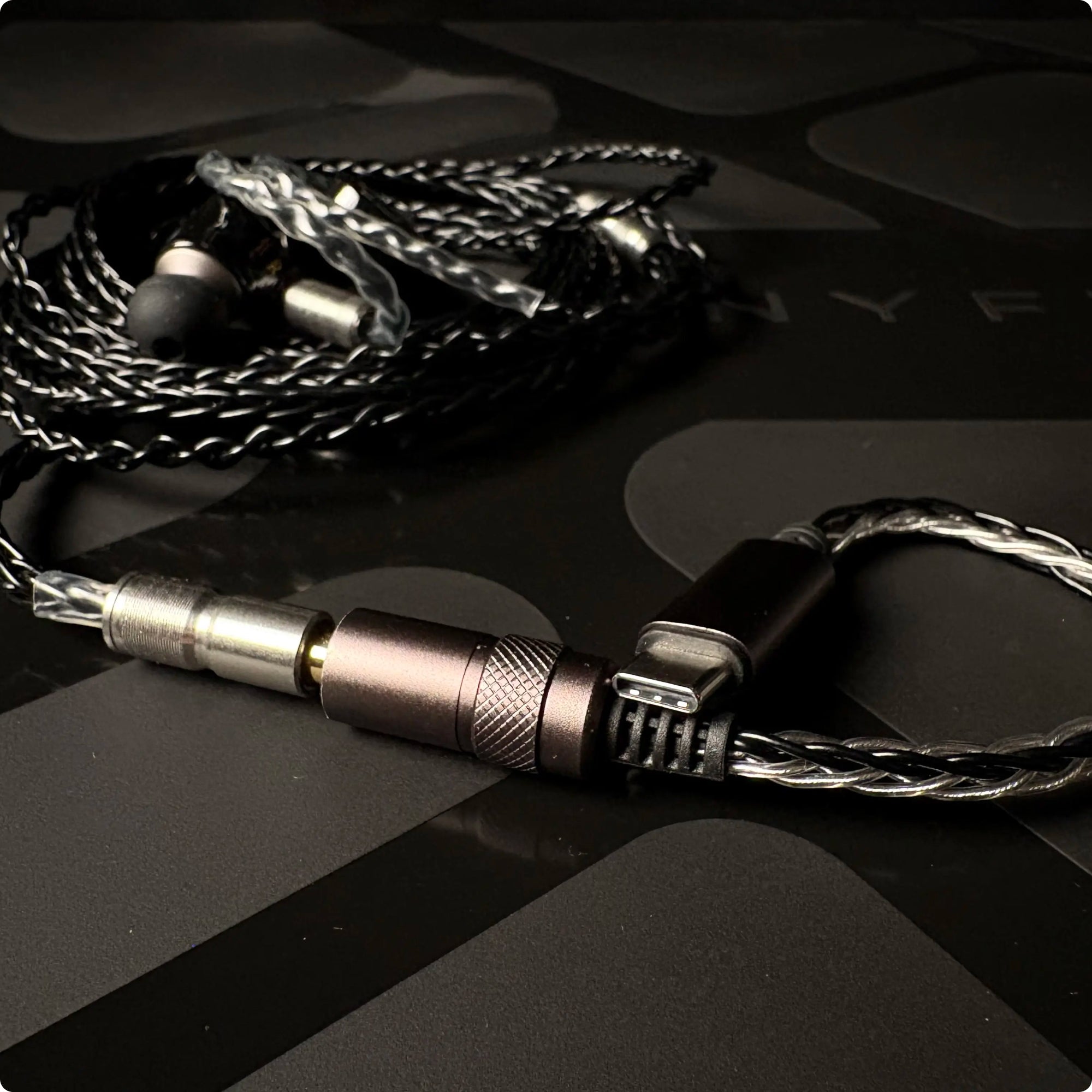 IEM 3-fach braided Kabel & USB-C Adapter