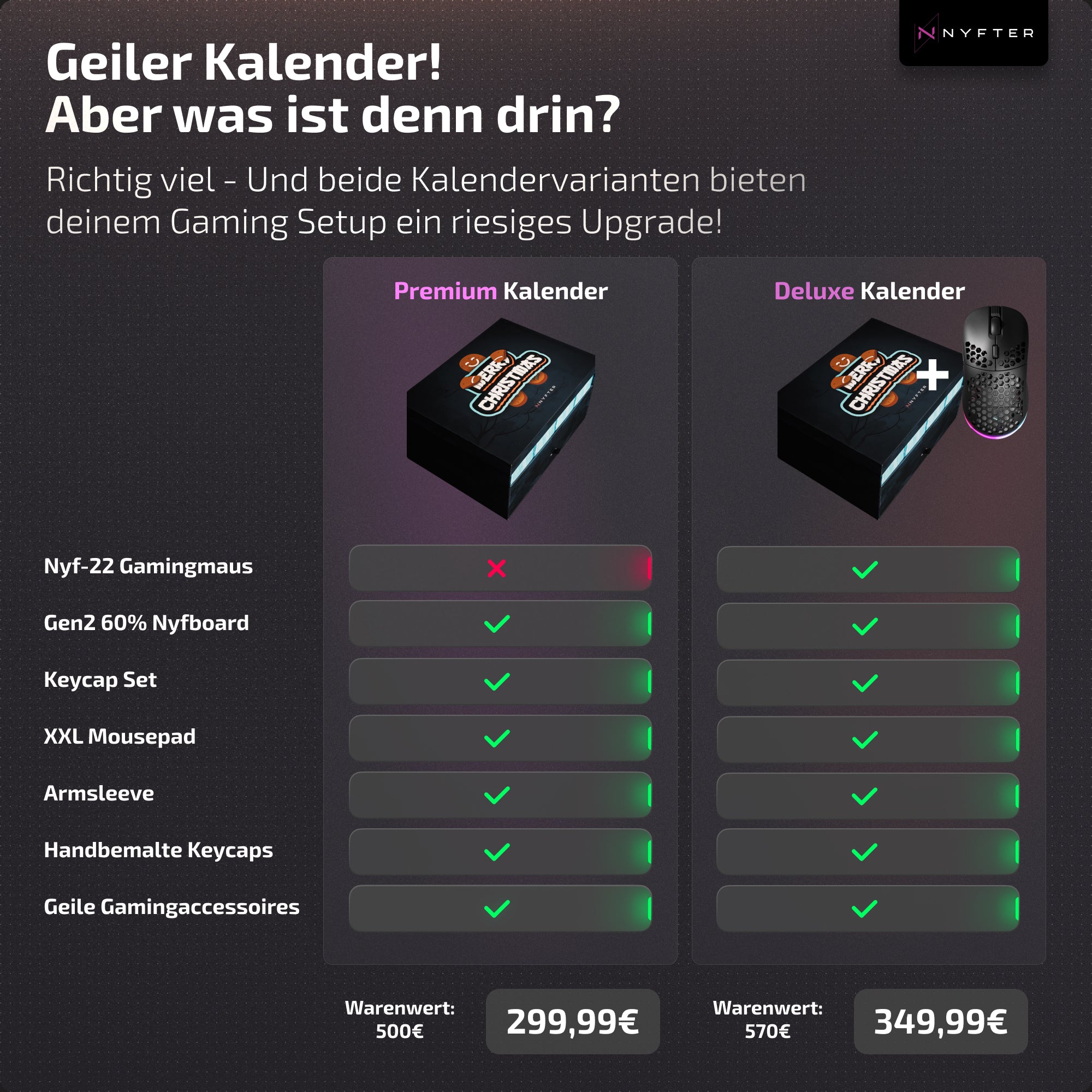 Nyfter Adventskalender "Sakura 60%" Limited Edition