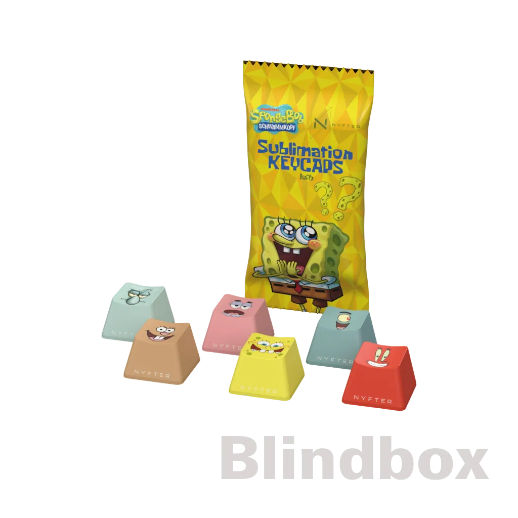SpongeBob Sublimation Keycap - 1 aus 6 Gesichtern