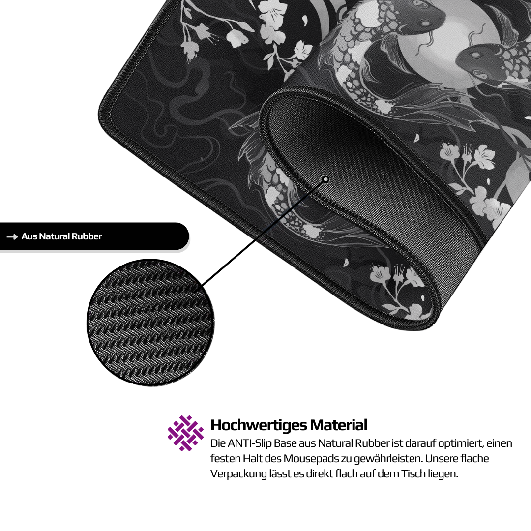 Tapis De Souris Standard Noir - Surface Lisse Pour Précision, Dessous Antidérapant | Pour Bureau Et Gaming