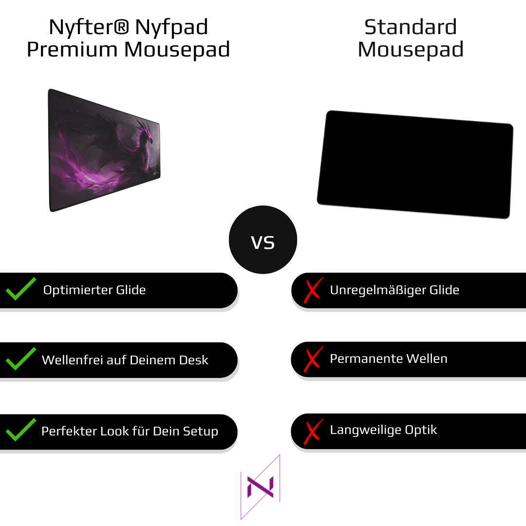 Nyfpad XXL Pink Dragon Premium Gaming Mousepad