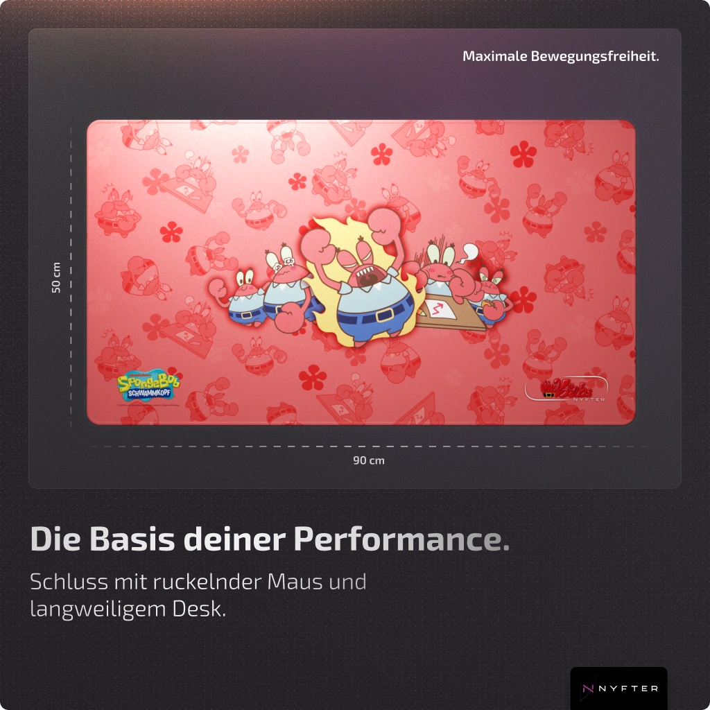 Nyfpad XXL Premium Gaming Mousepad - "Mr. Krabs QMOJI"