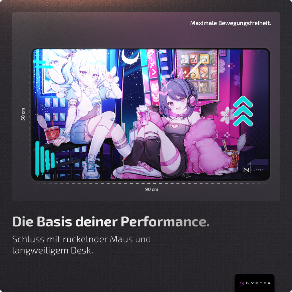 Tapis de souris de jeu premium Nyfpad XXL « Natsu » de TacToki