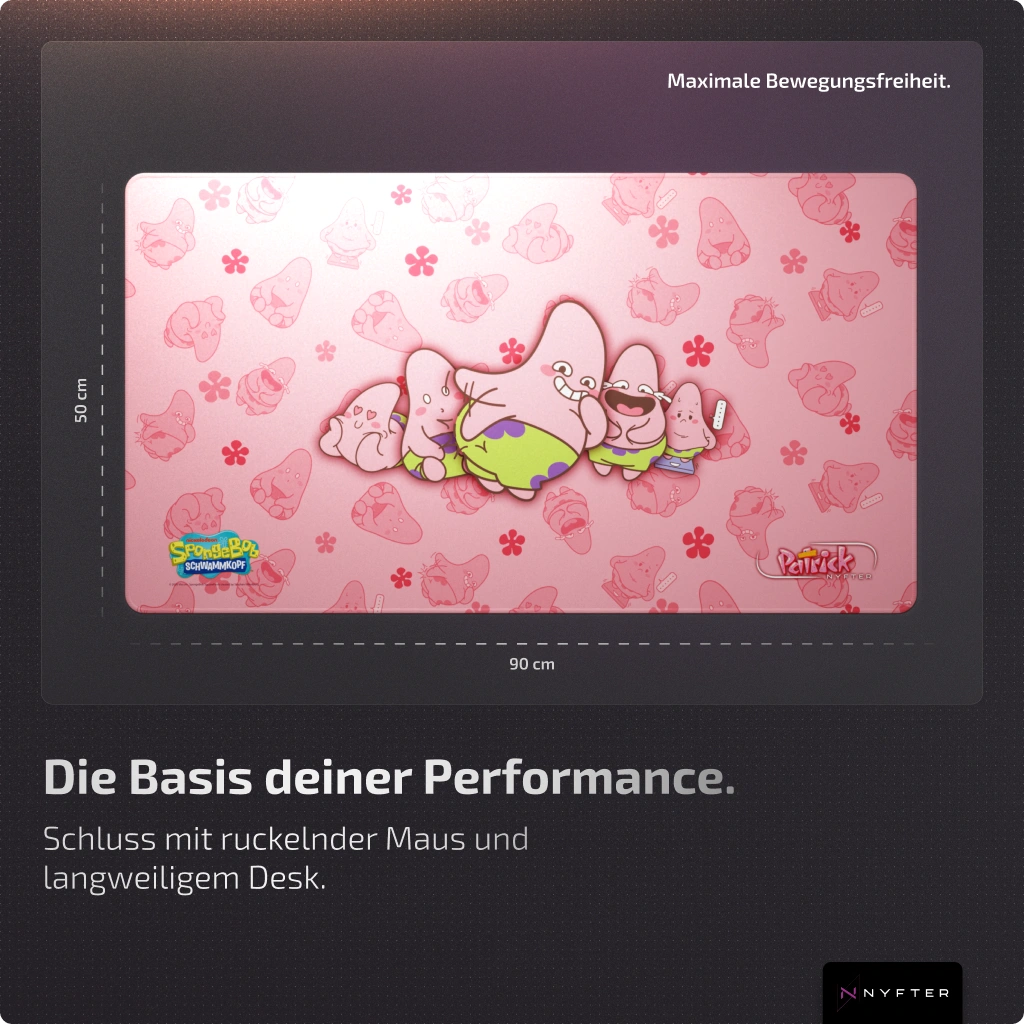 Nyfpad XXL Premium Gaming Mousepad - "Patrick QMOJI"