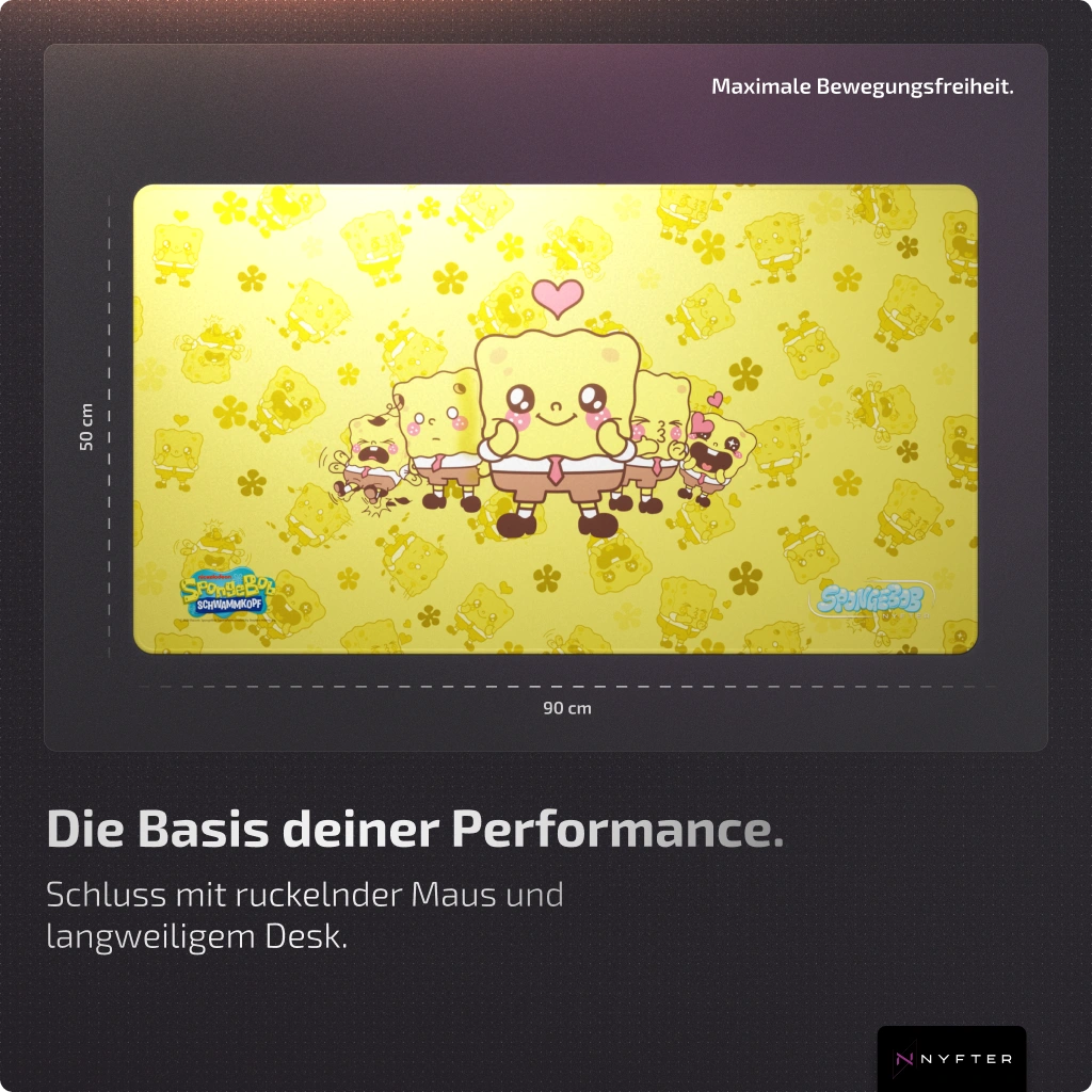 Nyfpad XXL Premium Gaming Mousepad - "Spongebob QMOJI"